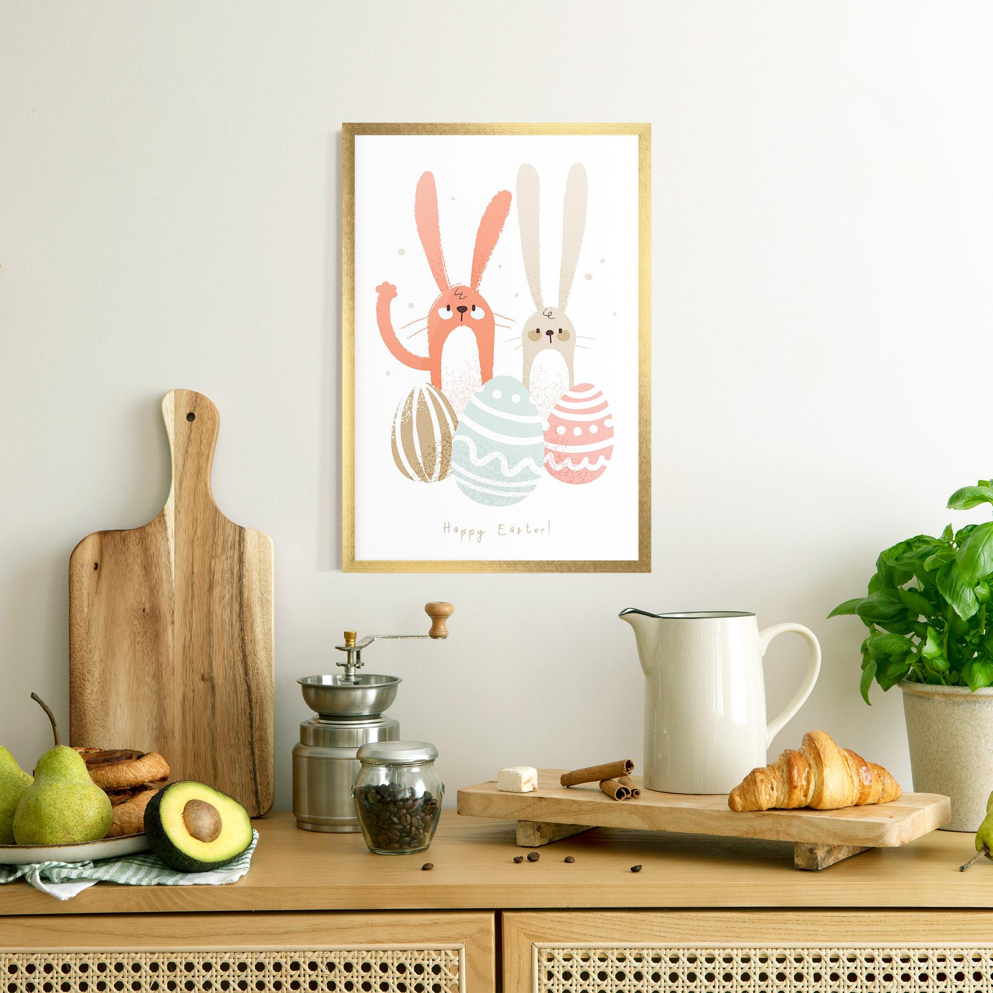 Gerahmte Poster Happy Easter mockup 8