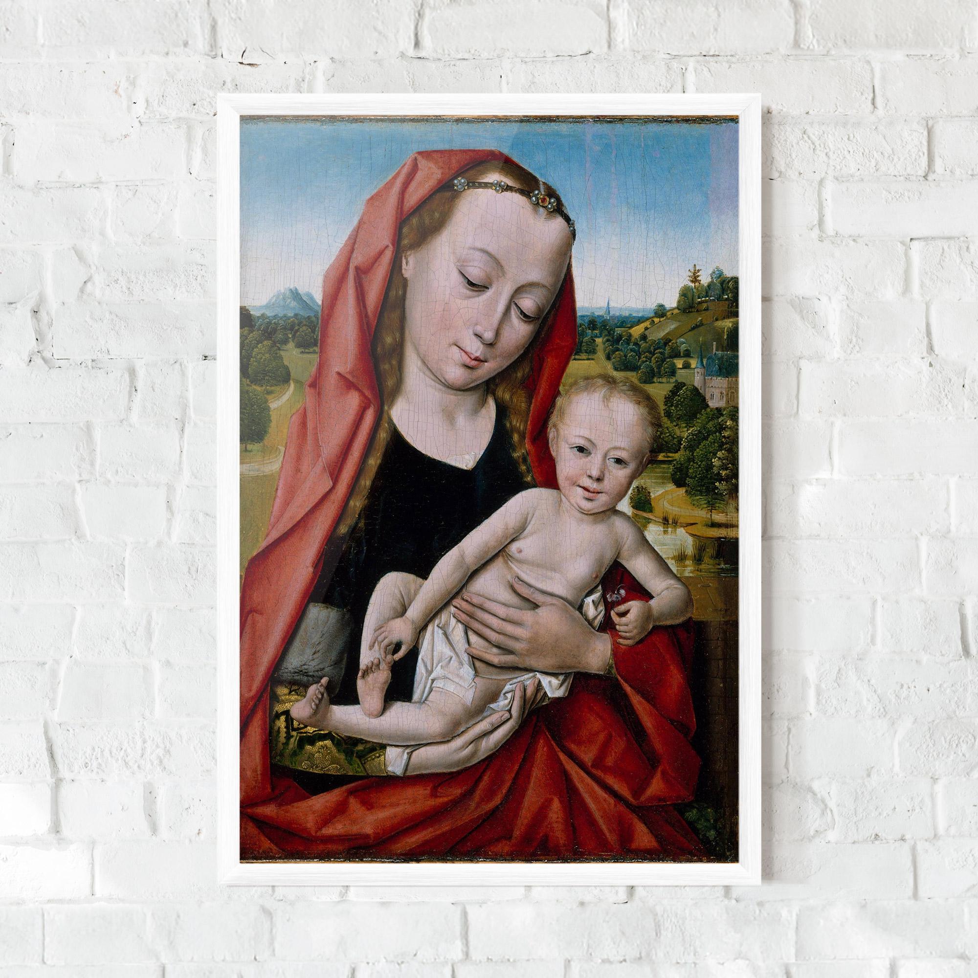 Gerahmte Poster Little Religious Baby mockup 0