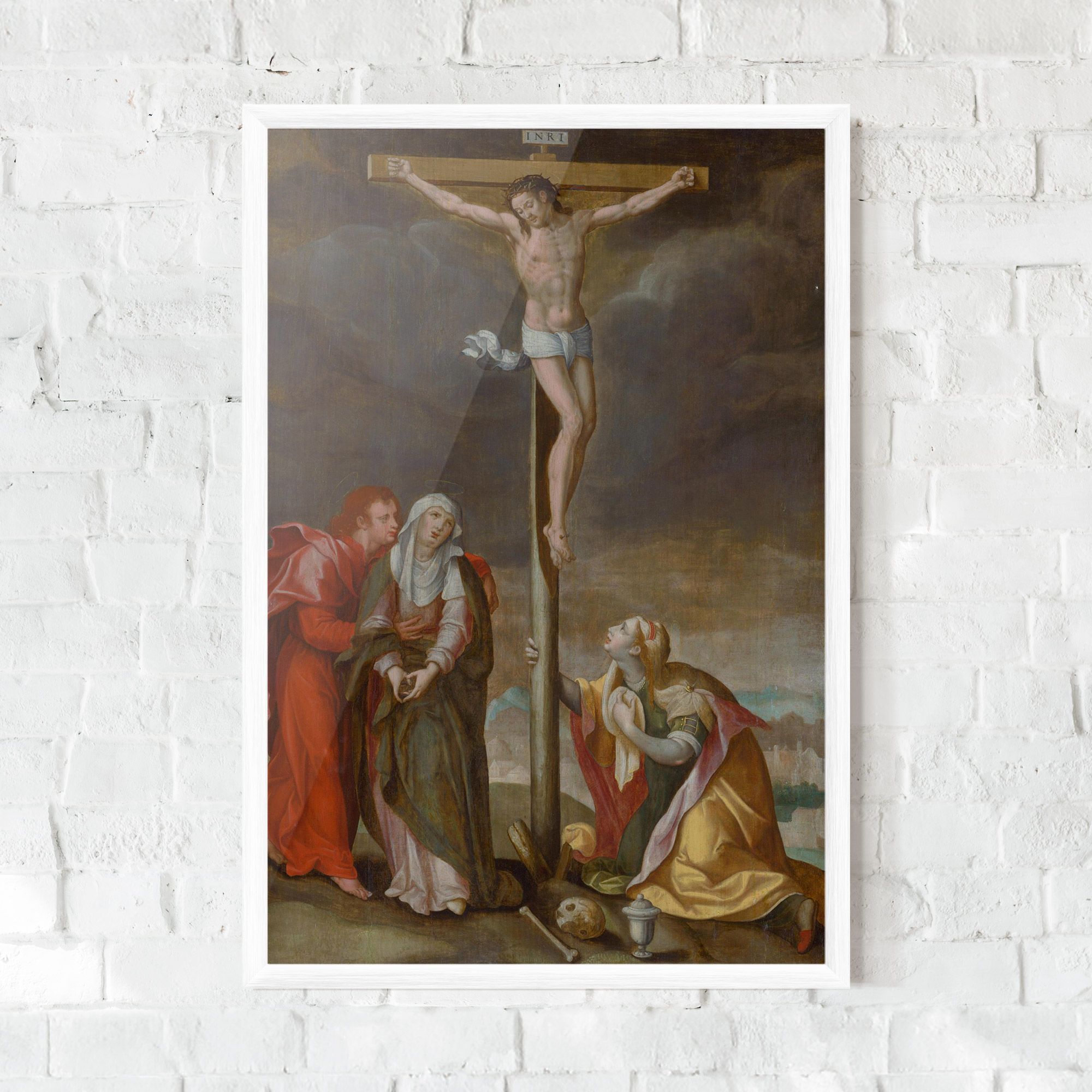 Gerahmte Poster Old Cross Jesus mockup 0