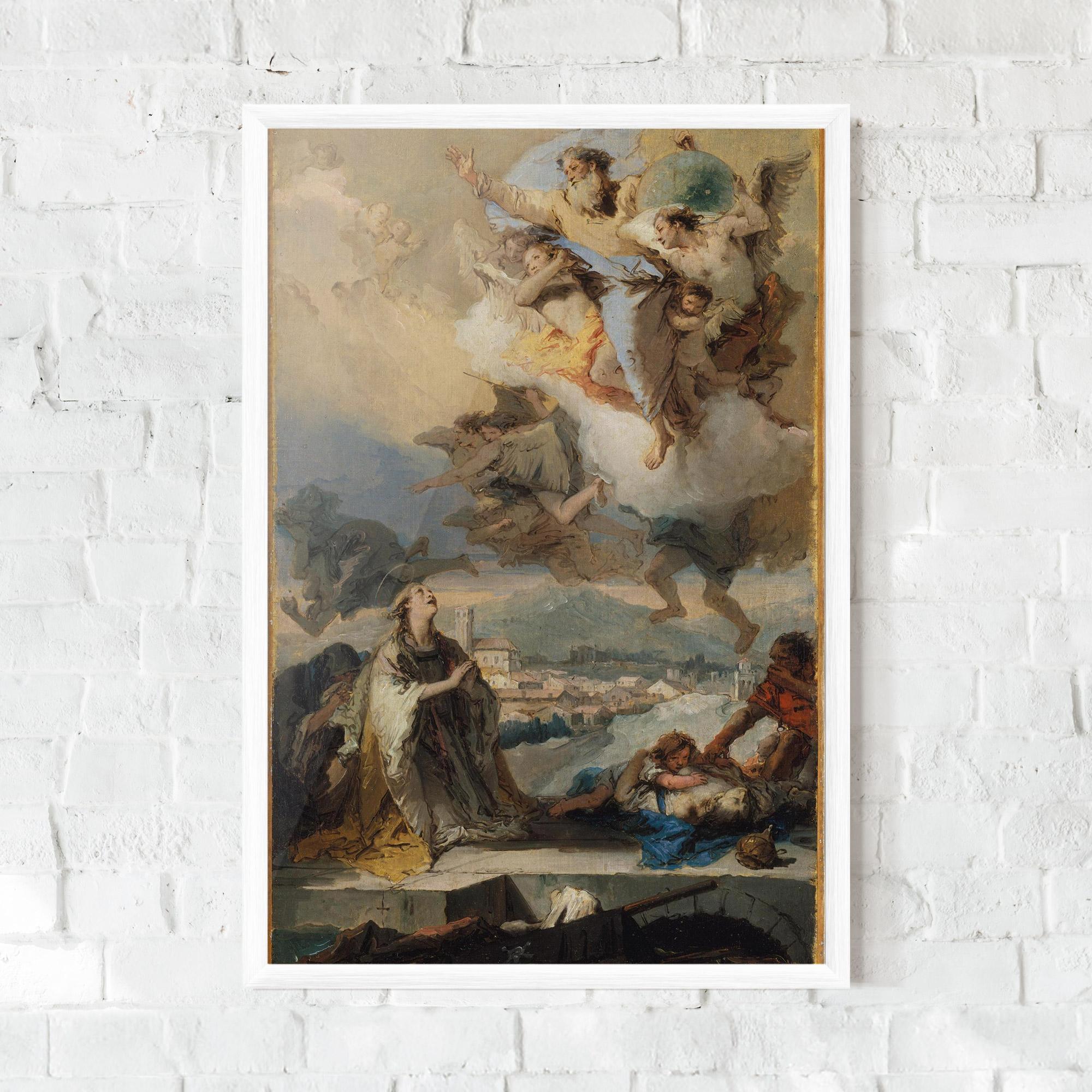 Gerahmte Poster Sky Angel Art mockup 0