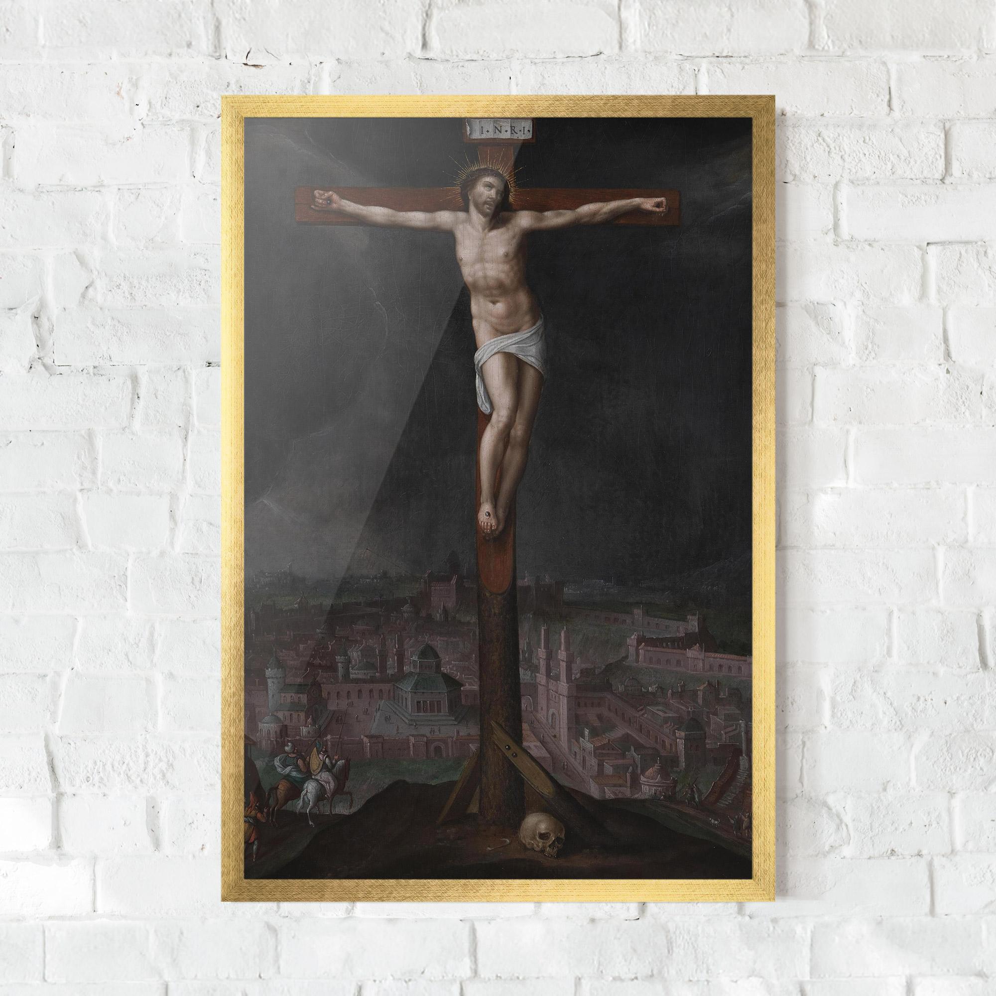 Gerahmte Poster Dark Cloud Jesus mockup 0