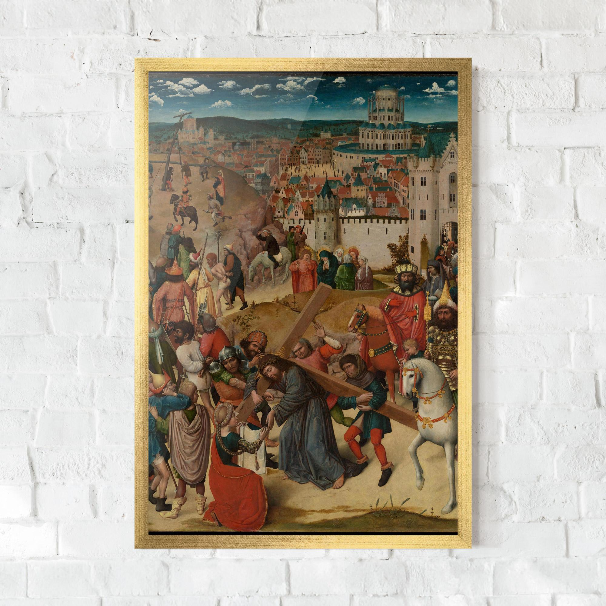 Gerahmte Poster People Holding Cross mockup 0