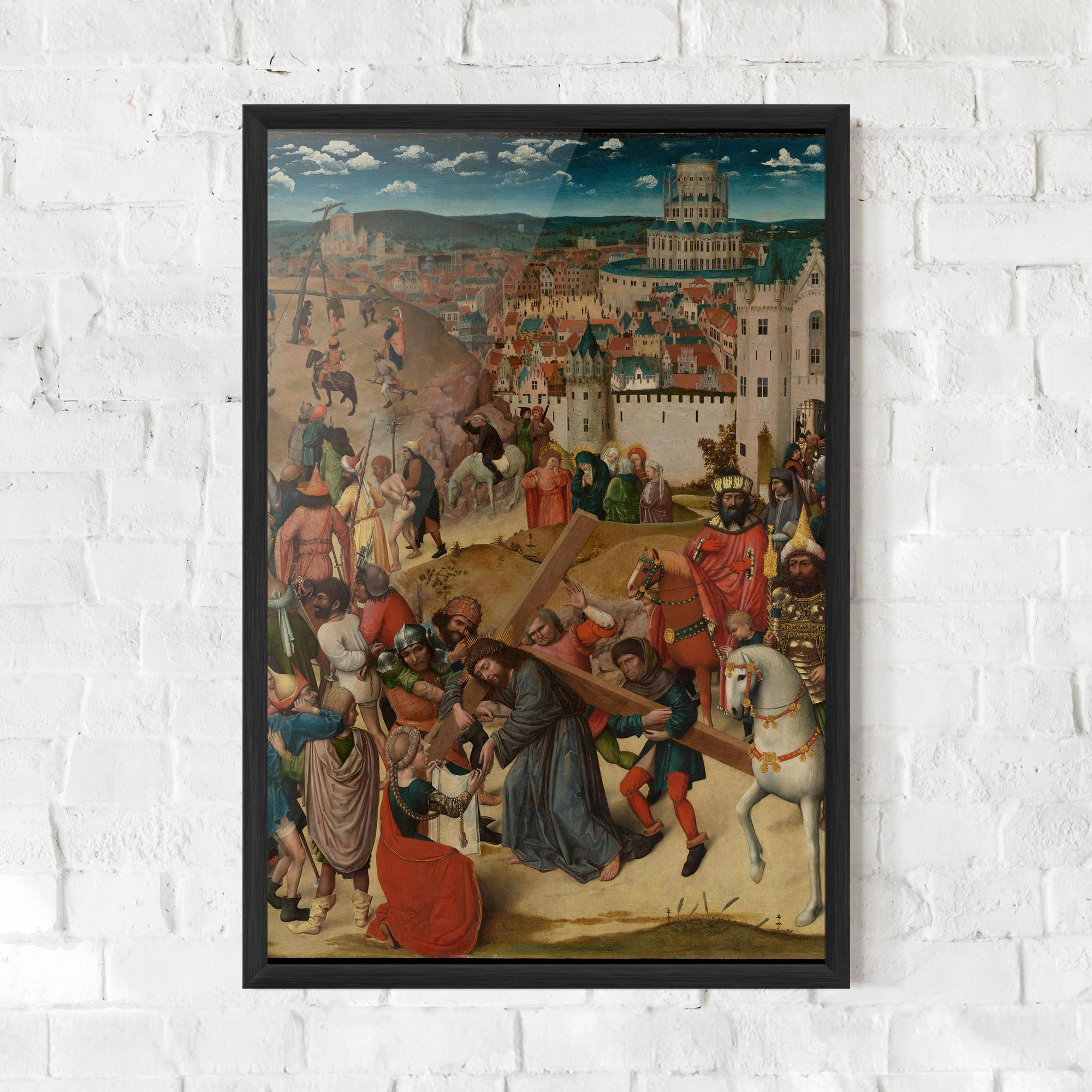 Gerahmte Poster People Holding Cross mockup 0