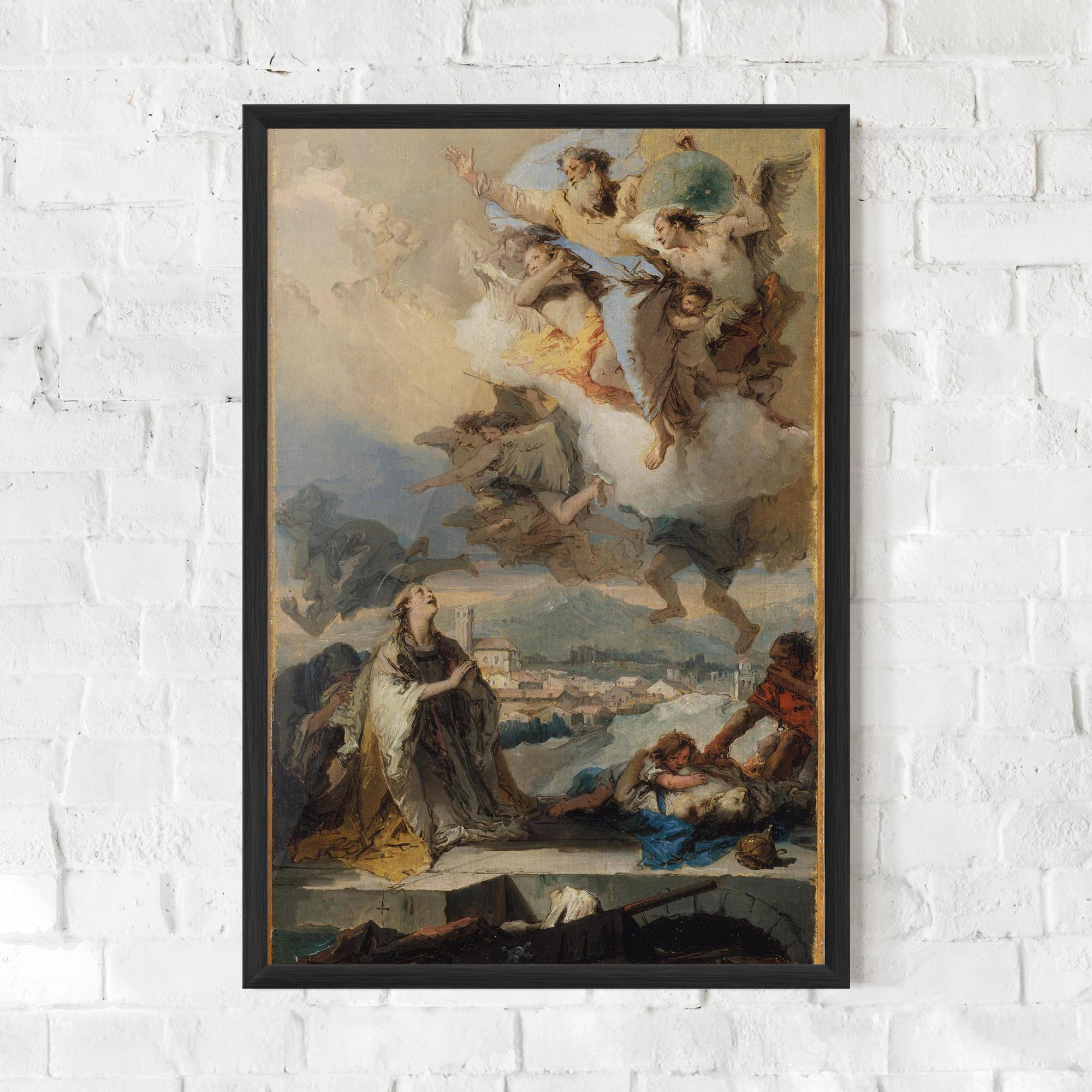 Gerahmte Poster Sky Angel Art mockup 0