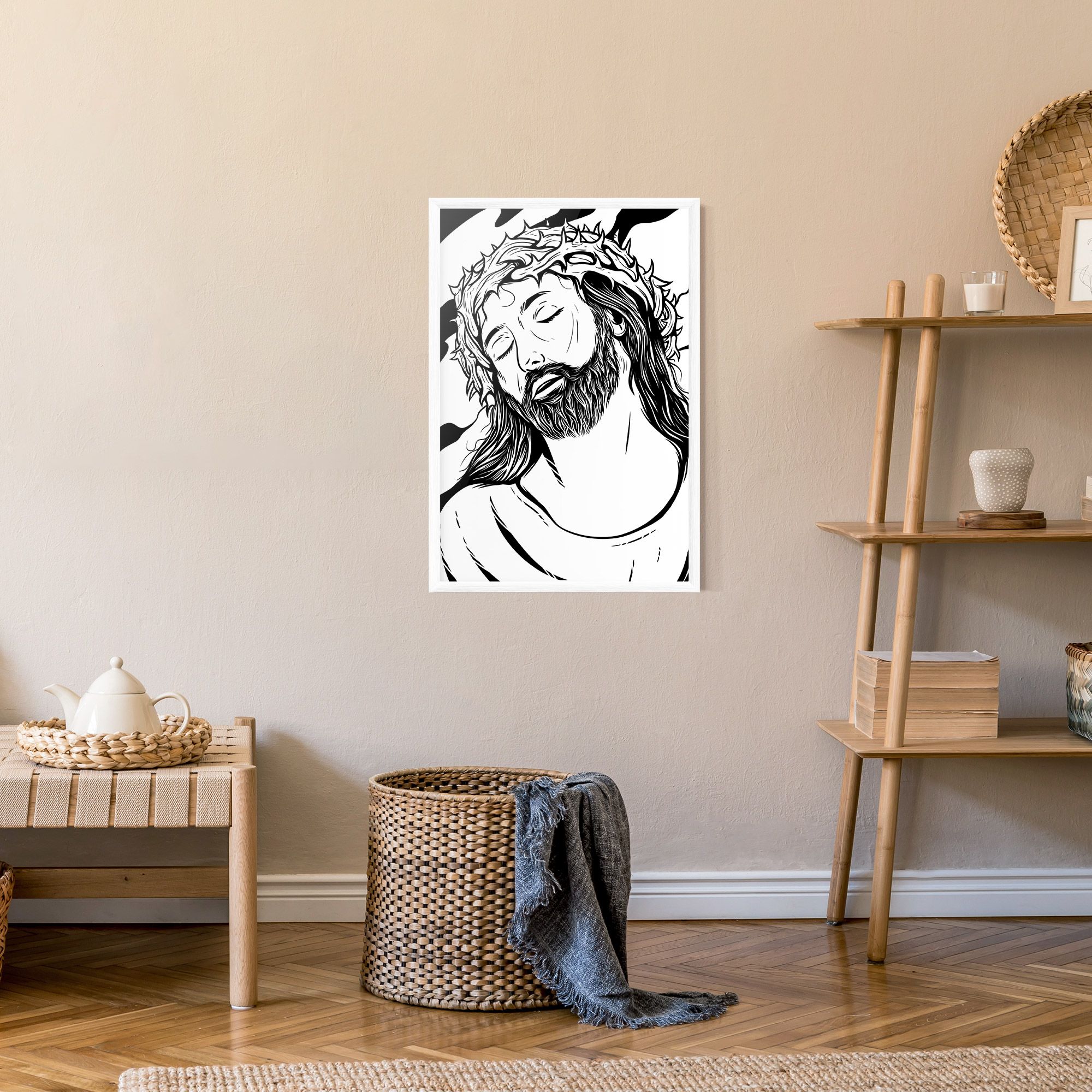 Black White Jesus mockup 9