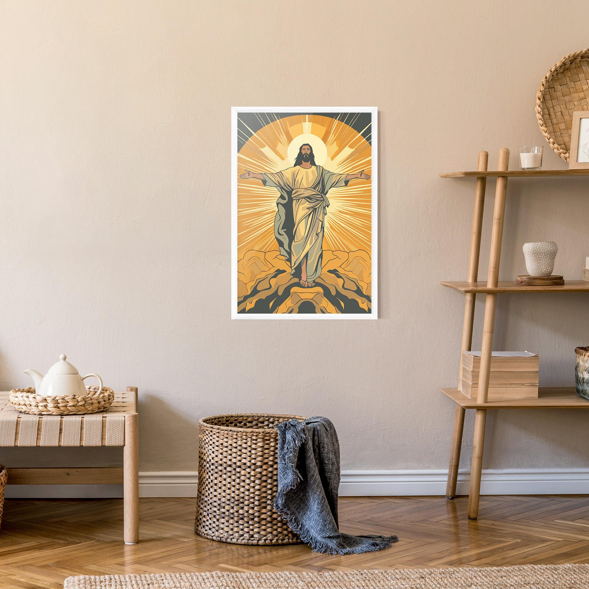 Gerahmte Poster Sunset Jesus mockup 9