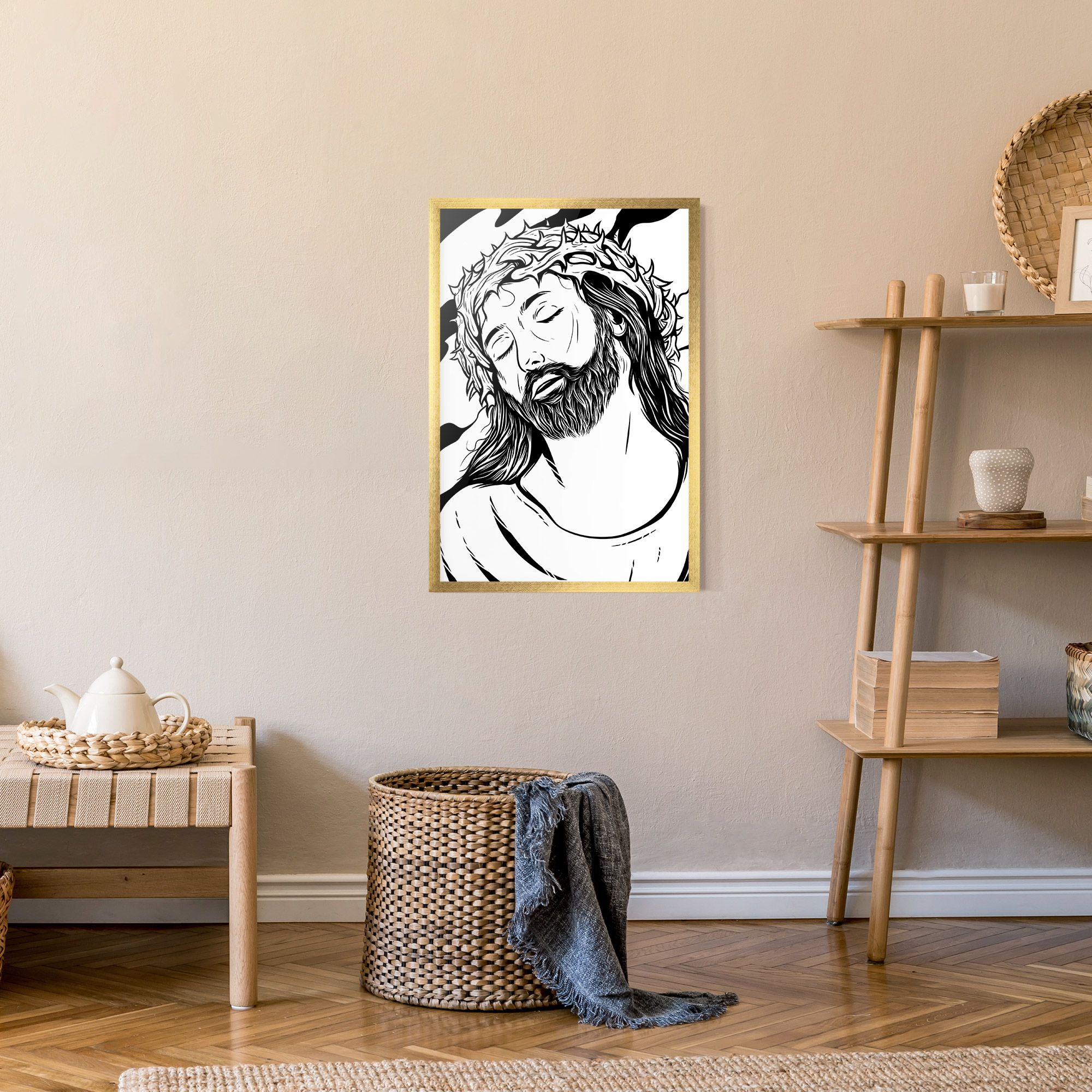 Black White Jesus mockup 9