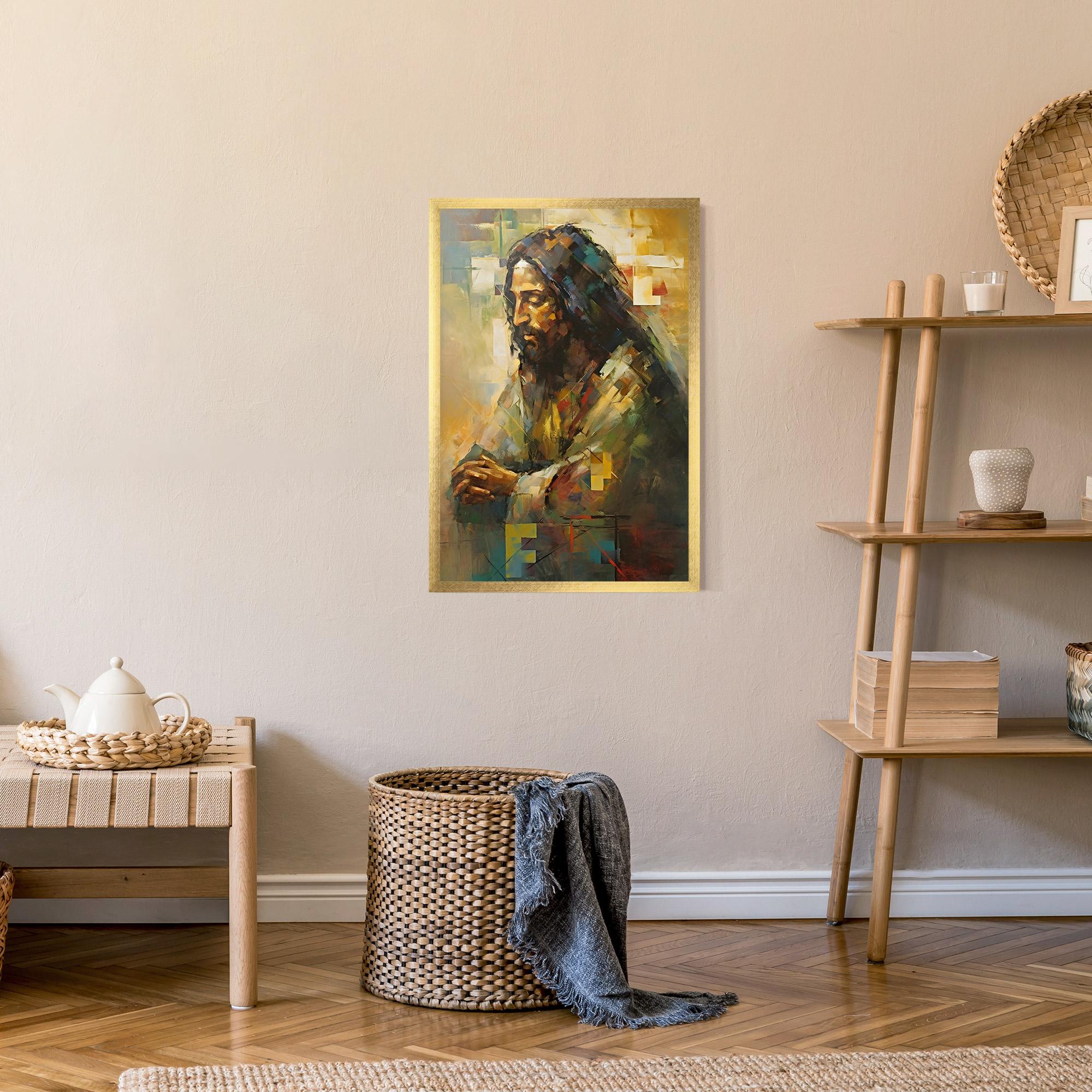 Gerahmte Poster Christ Painting Art mockup 9