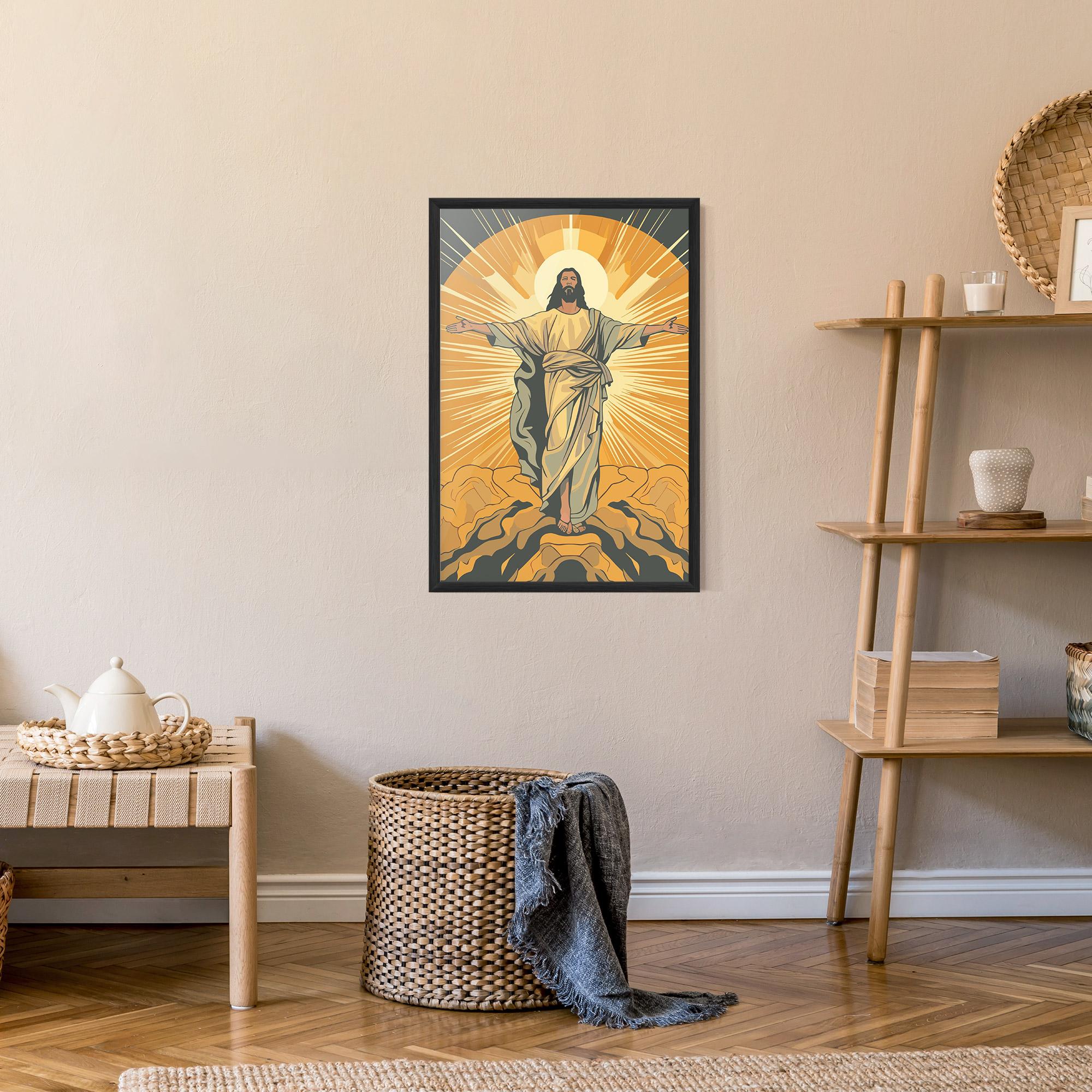Gerahmte Poster Sunset Jesus mockup 9