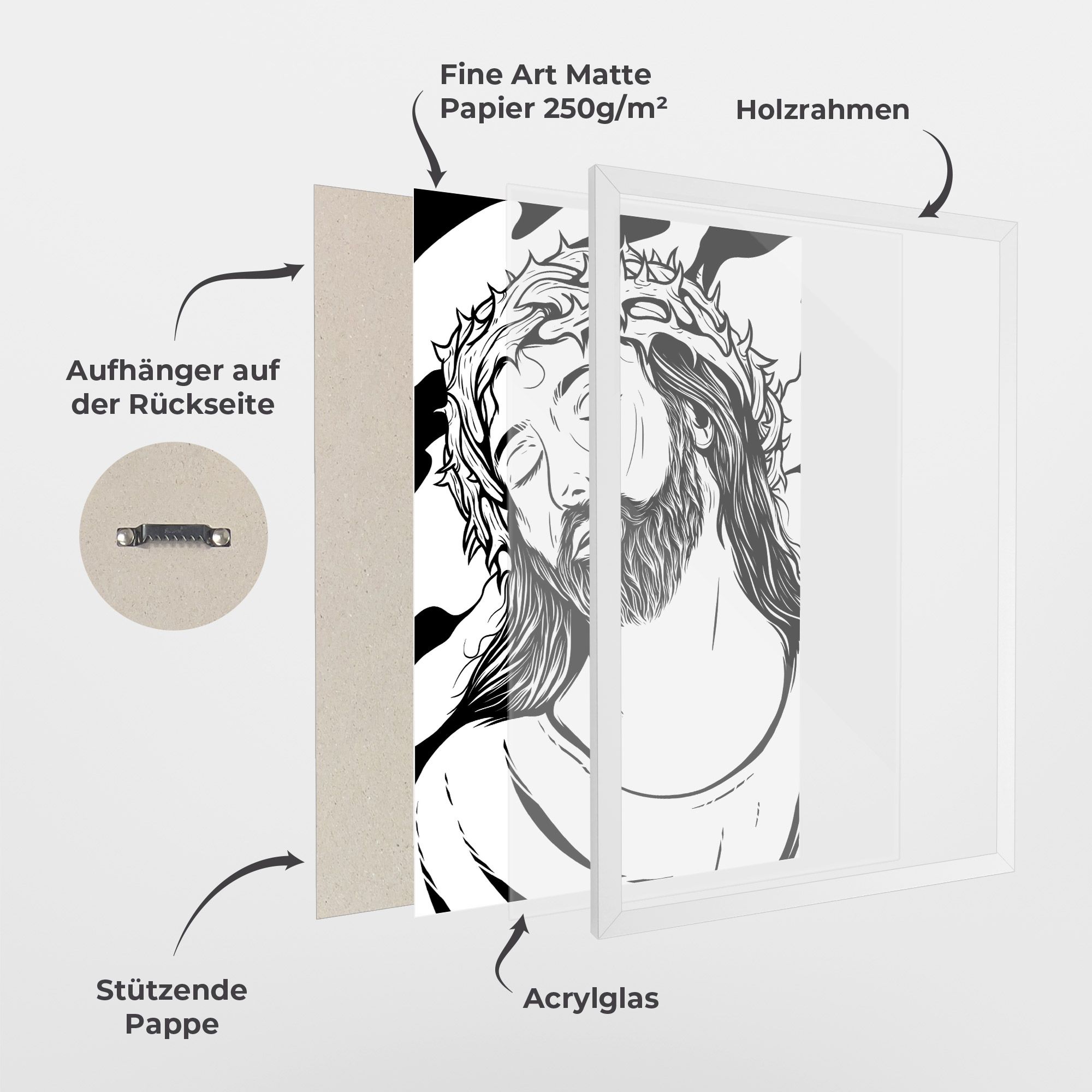 Black White Jesus mockup 1