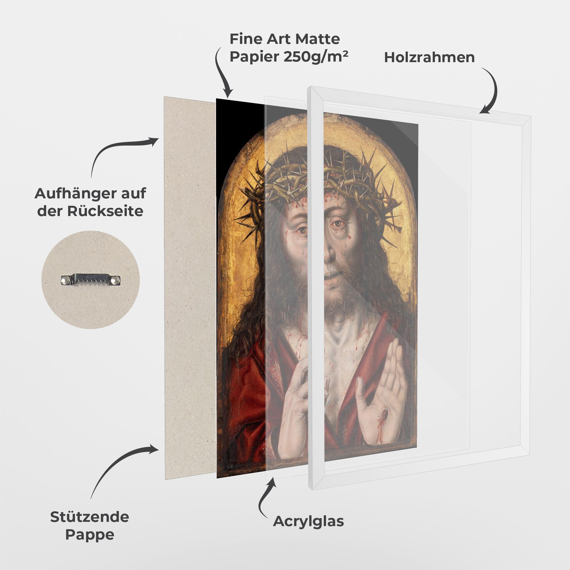 Gerahmte Poster Blood Hand Jesus mockup 1