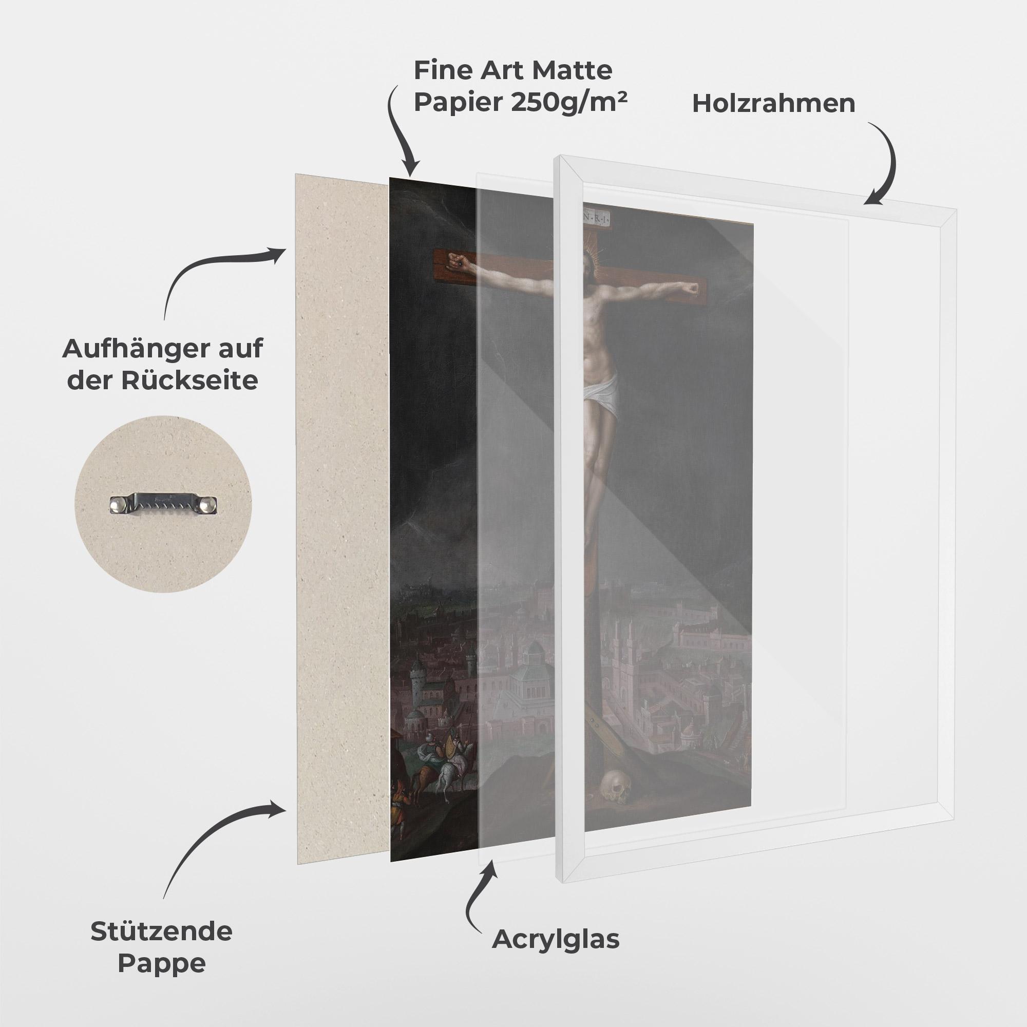 Gerahmte Poster Dark Cloud Jesus mockup 1