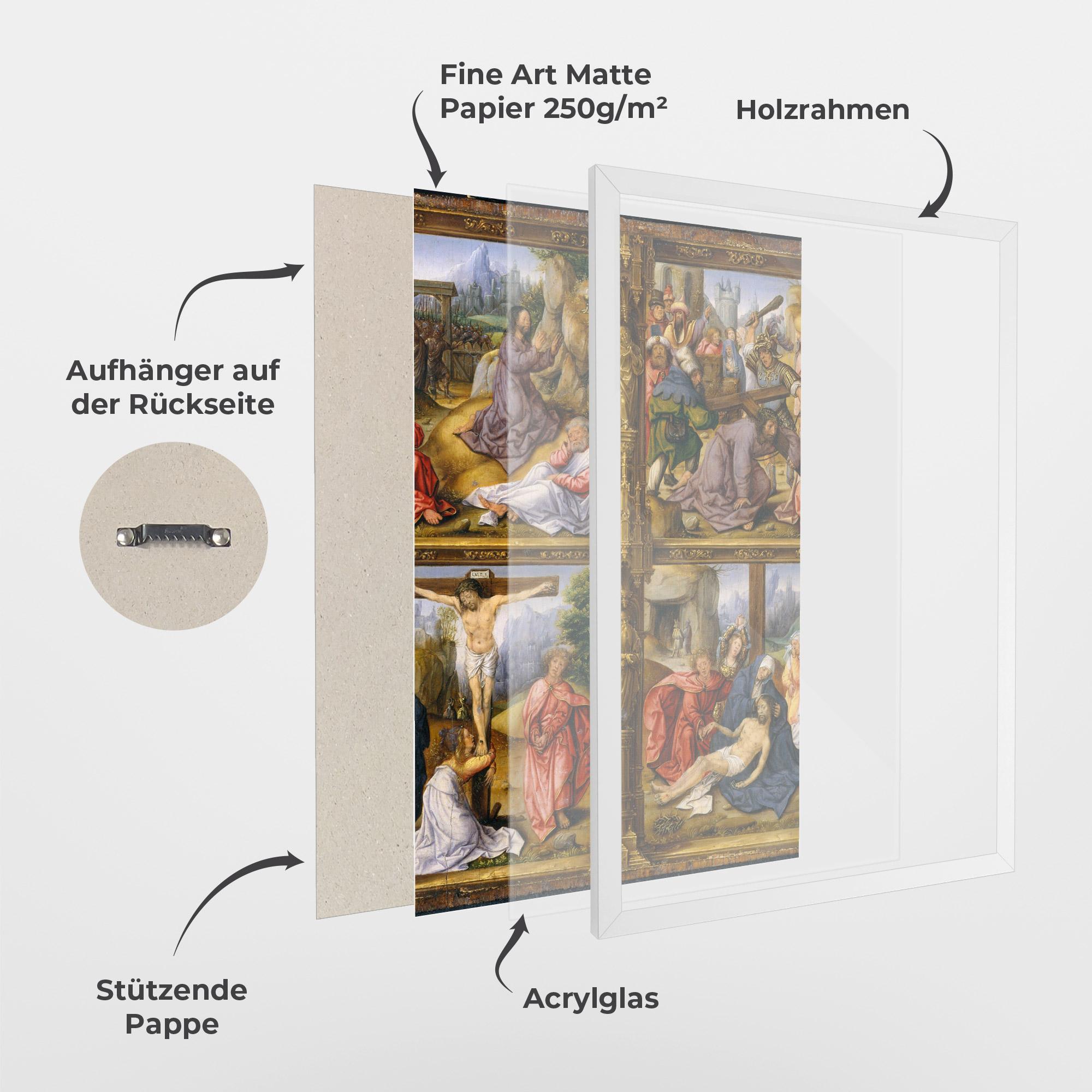 Gerahmte Poster Gold Window View mockup 1