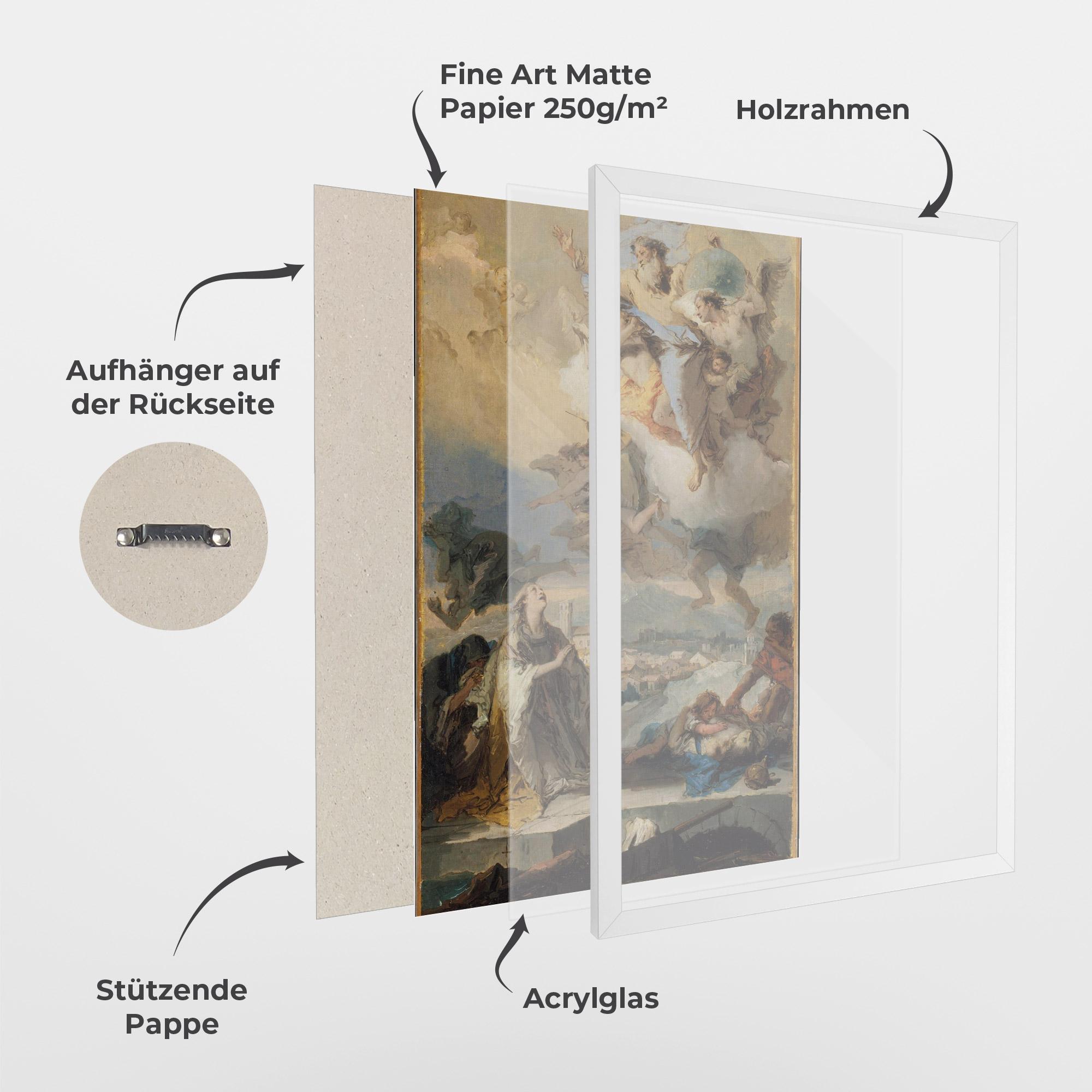 Gerahmte Poster Sky Angel Art mockup 1