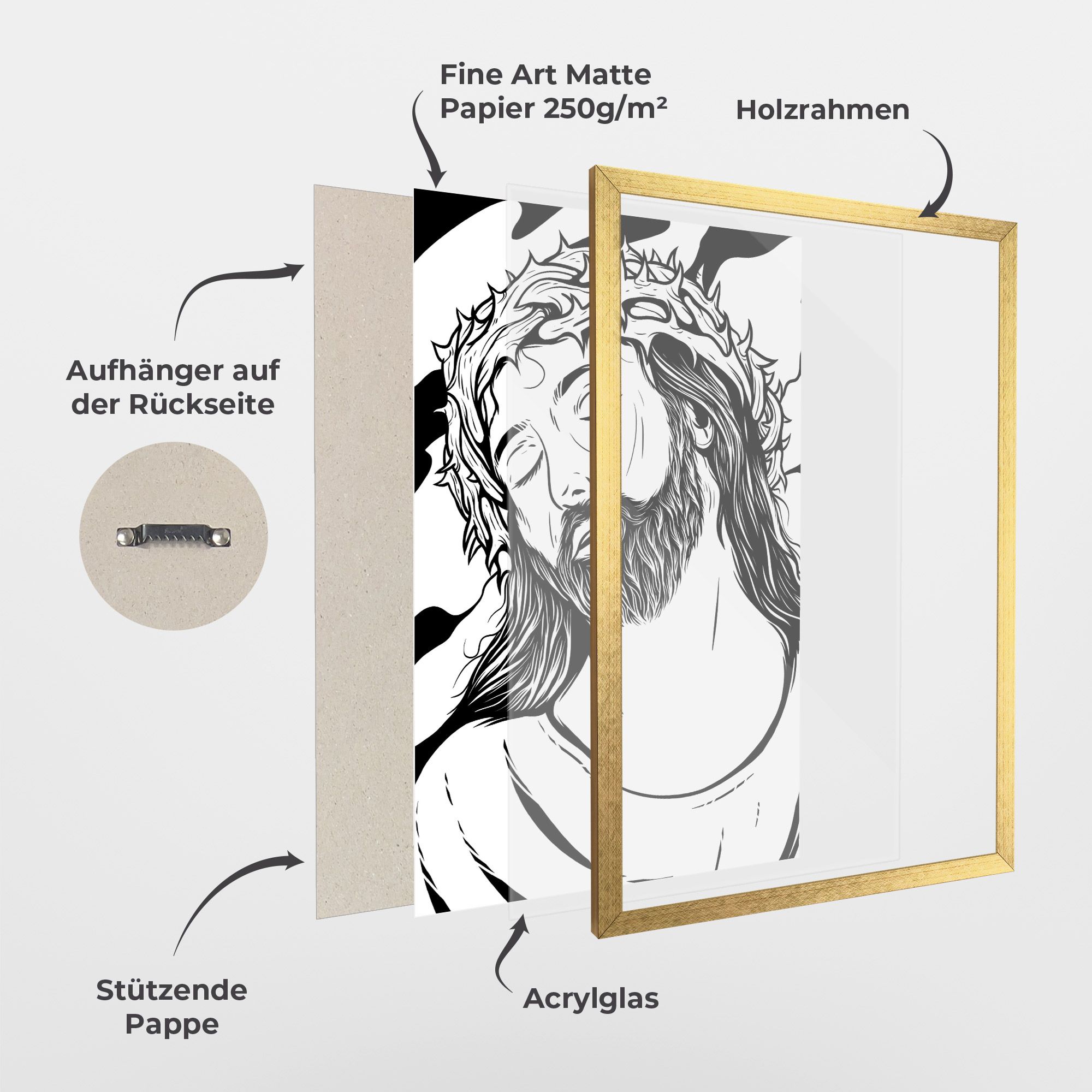 Black White Jesus mockup 1