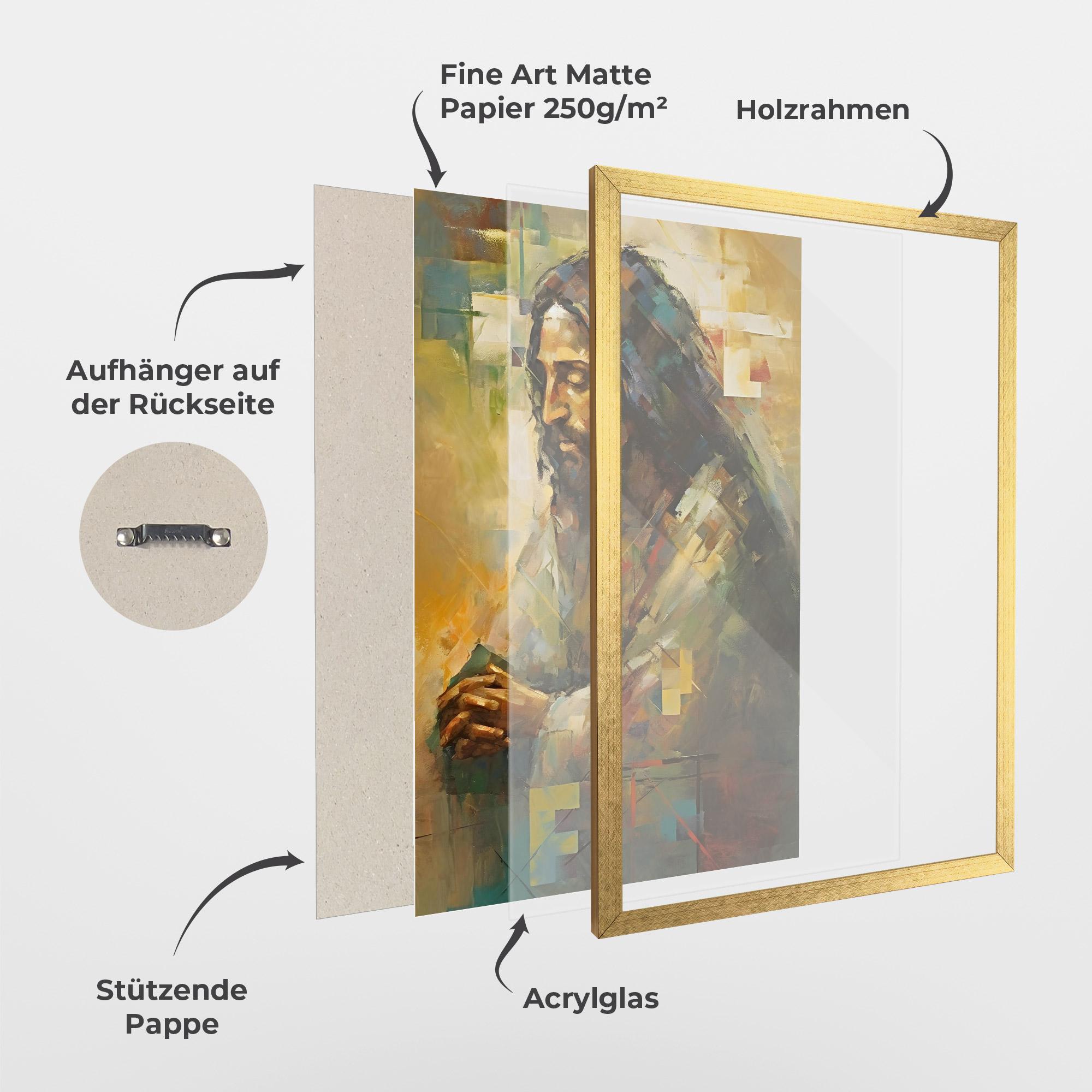 Gerahmte Poster Christ Painting Art mockup 1