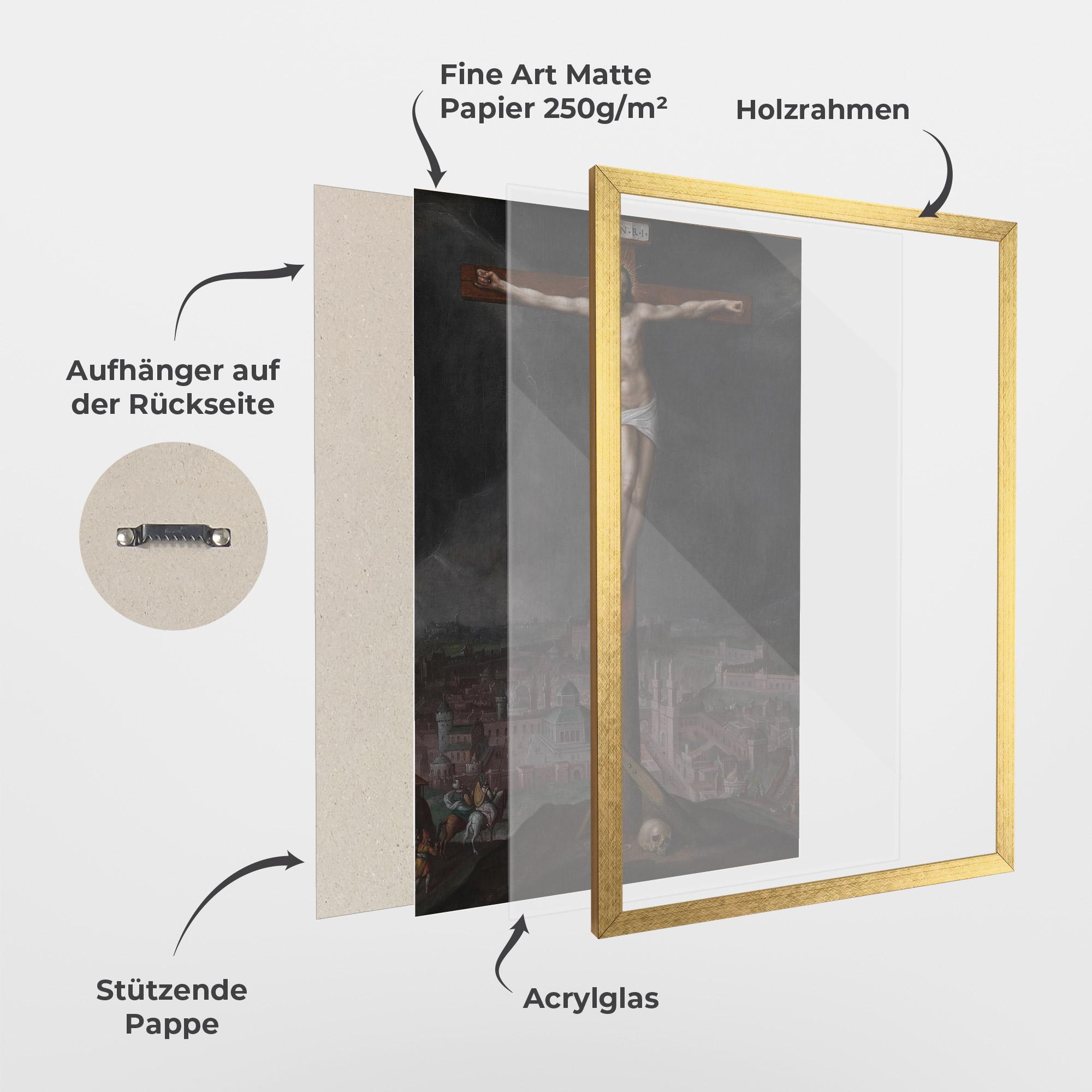 Gerahmte Poster Dark Cloud Jesus mockup 1