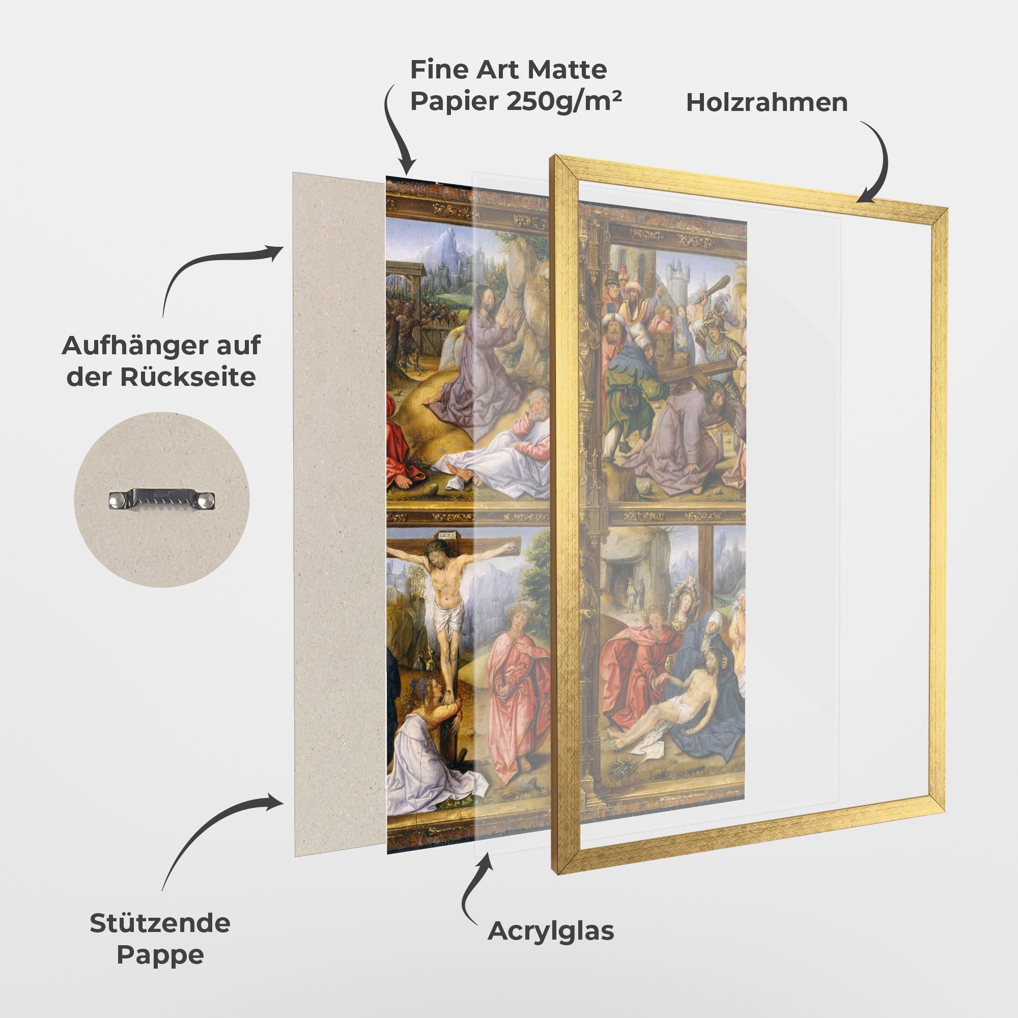 Gerahmte Poster Gold Window View mockup 1