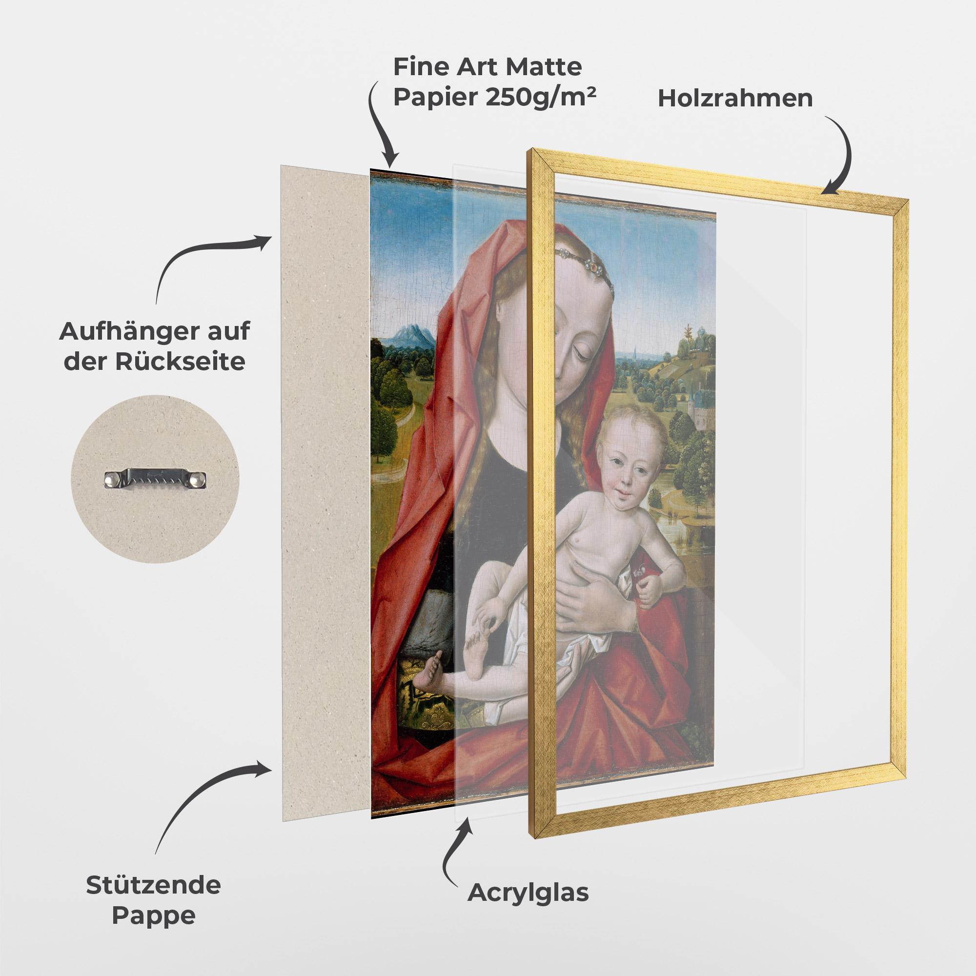 Gerahmte Poster Little Religious Baby mockup 1