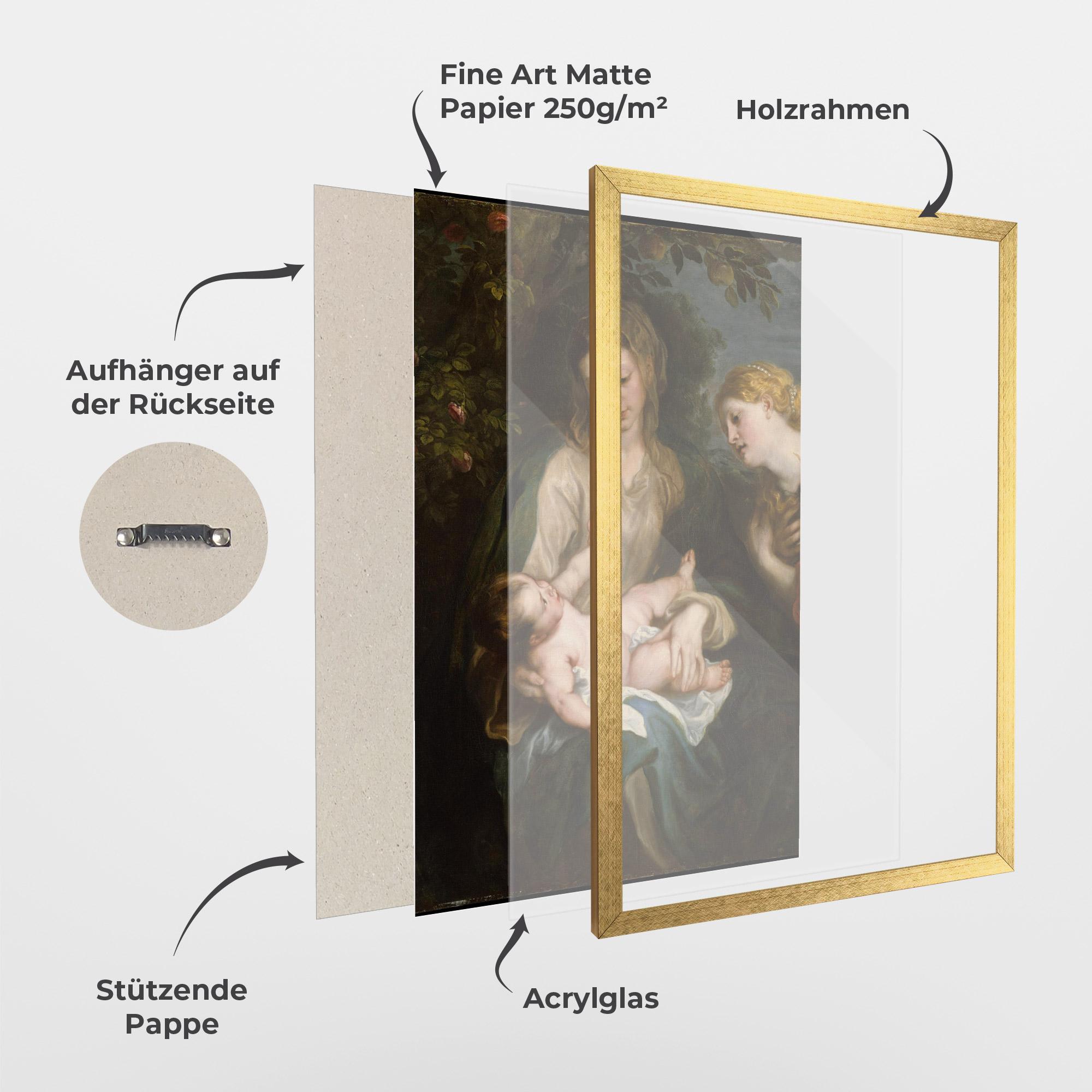 Gerahmte Poster Looking At Baby mockup 1