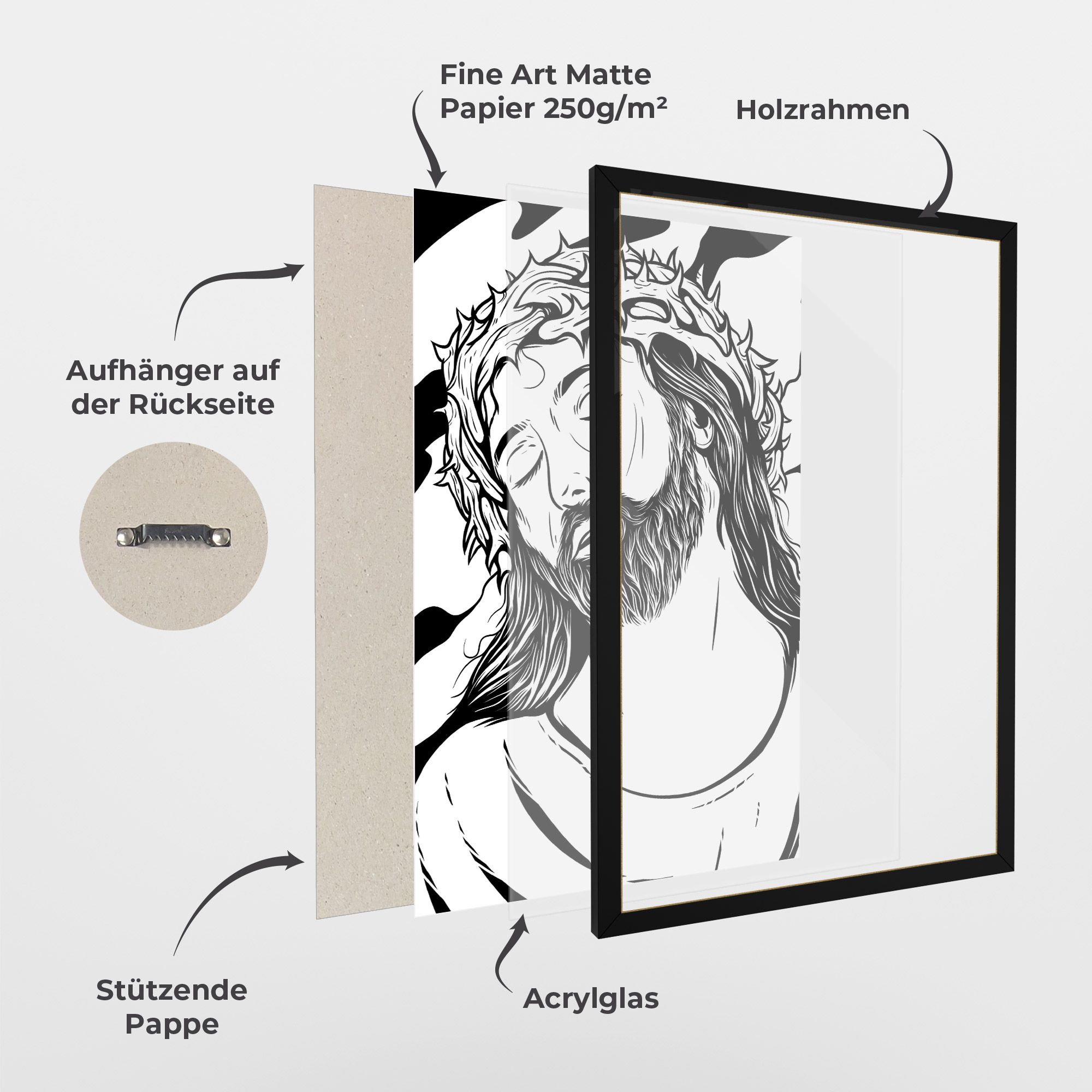 Black White Jesus mockup 1