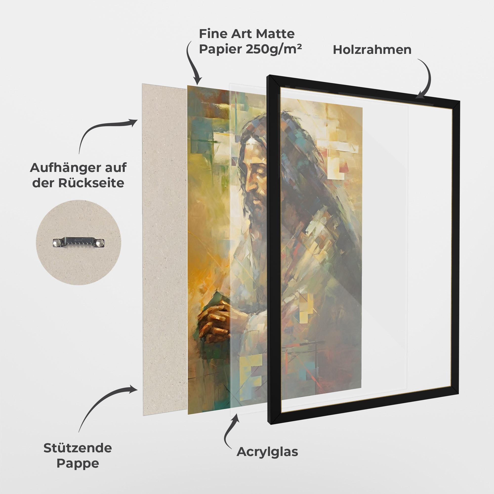 Gerahmte Poster Christ Painting Art mockup 1