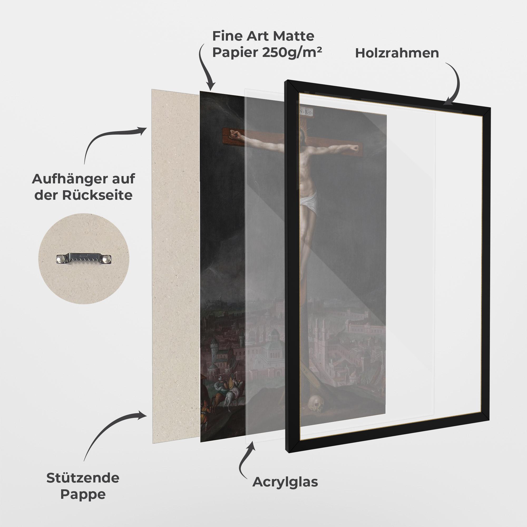 Gerahmte Poster Dark Cloud Jesus mockup 1