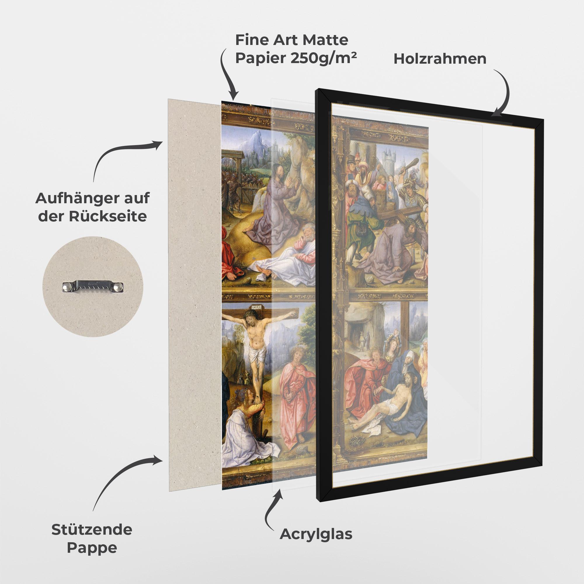 Gerahmte Poster Gold Window View mockup 1