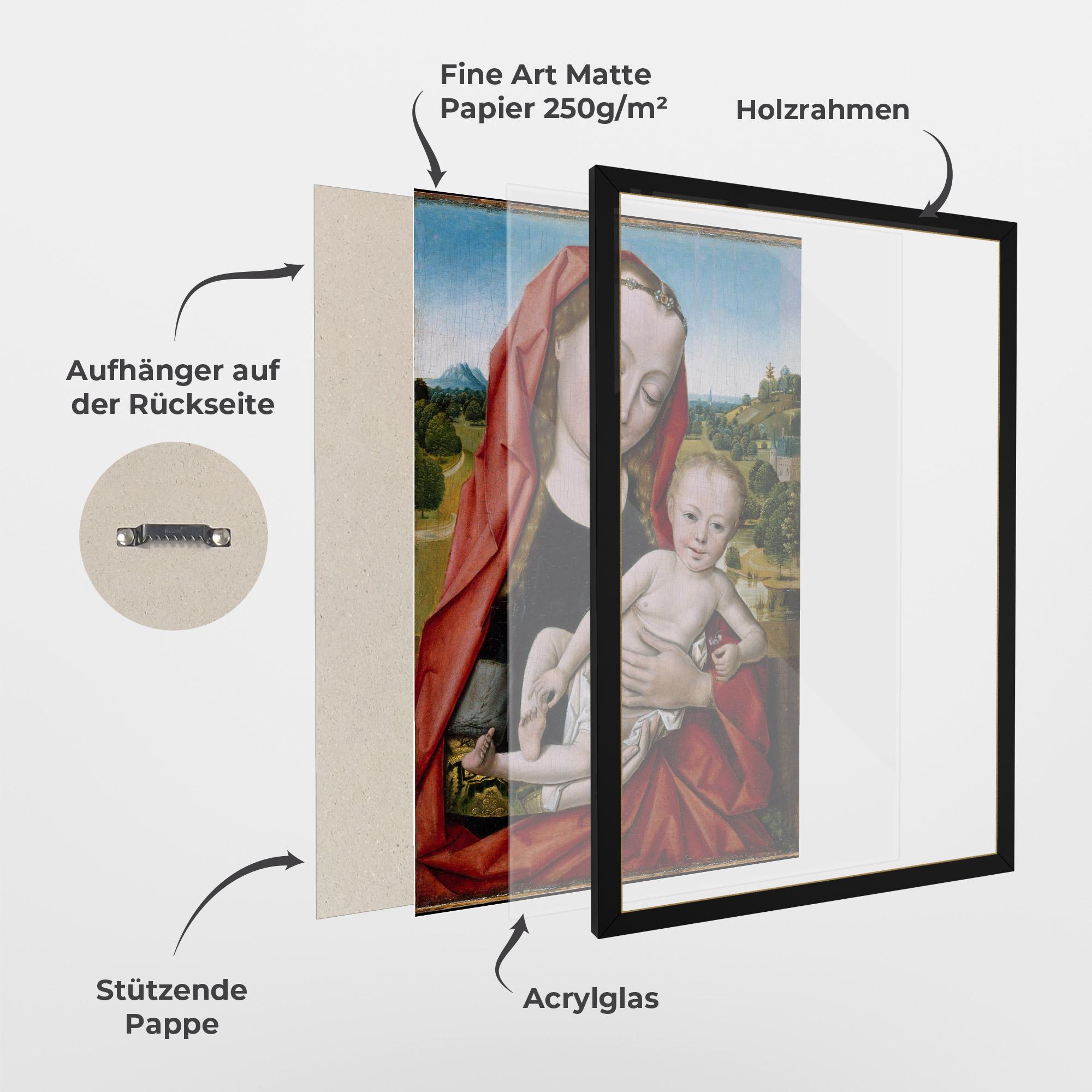 Gerahmte Poster Little Religious Baby mockup 1