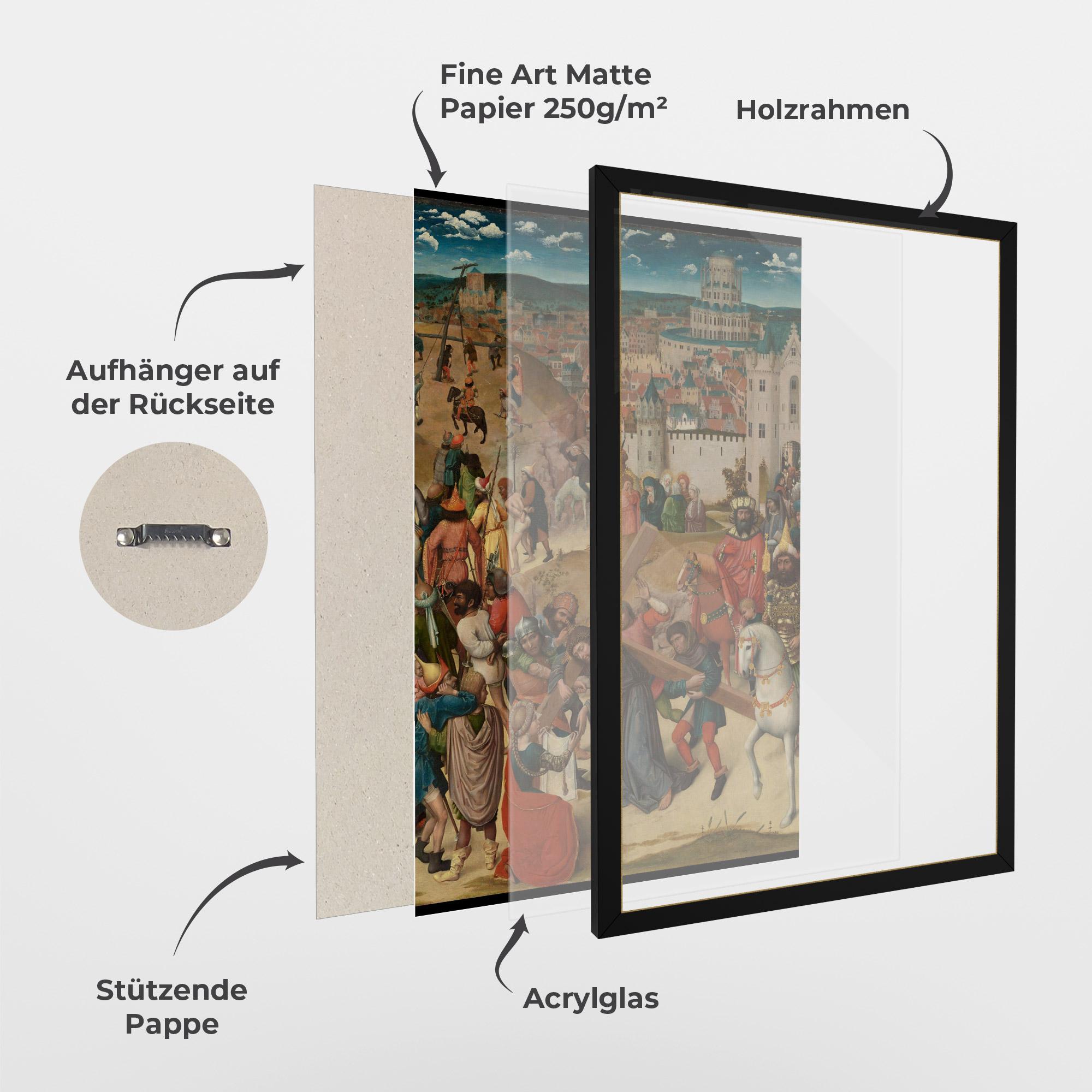 Gerahmte Poster People Holding Cross mockup 1