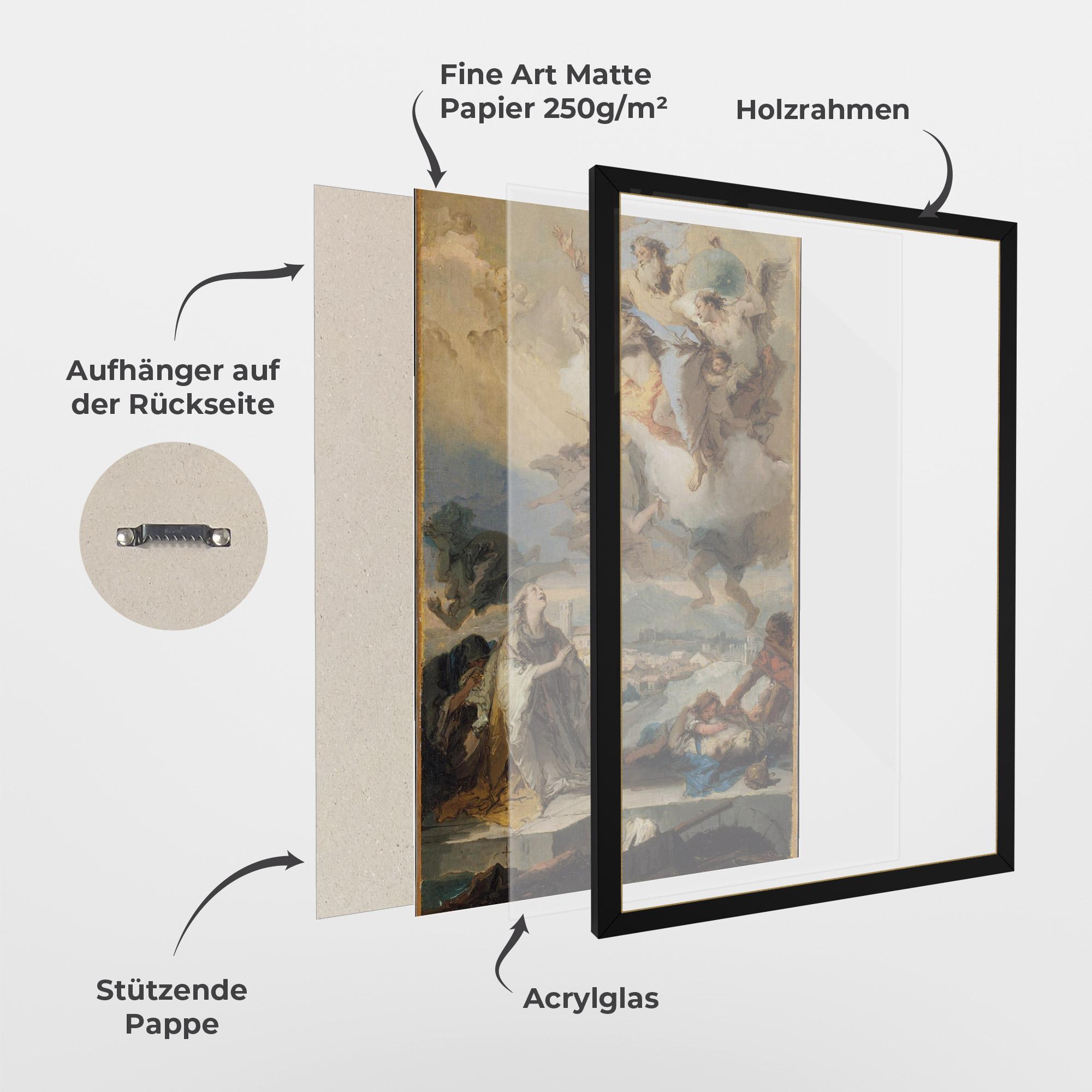 Gerahmte Poster Sky Angel Art mockup 1