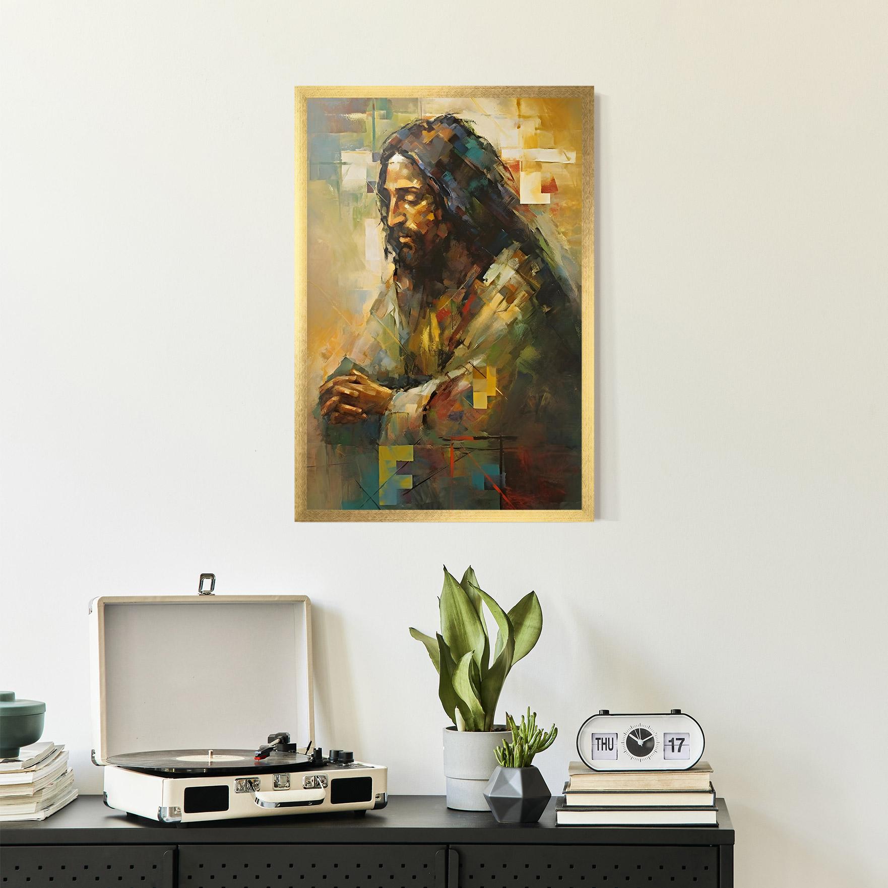Gerahmte Poster Christ Painting Art mockup 2