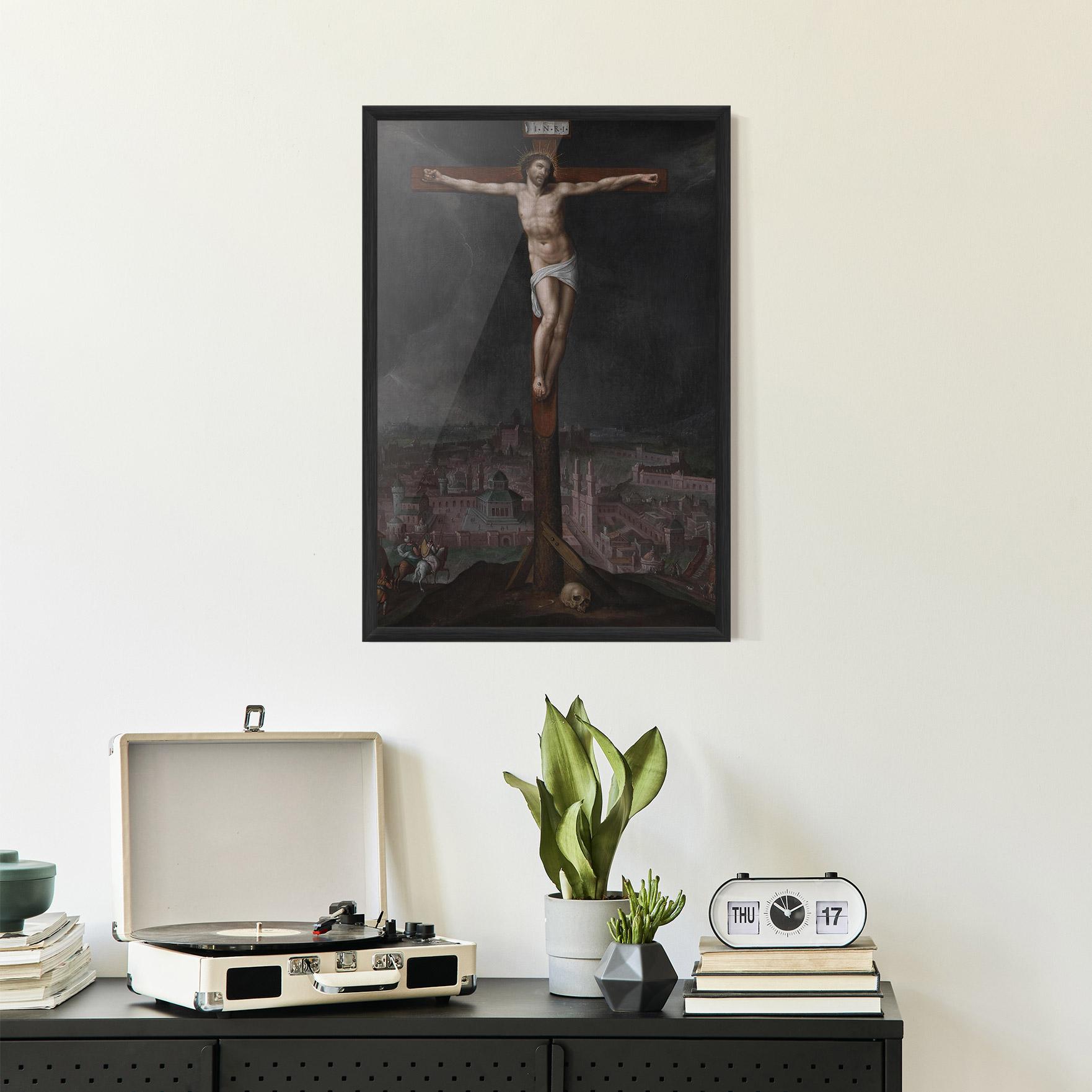 Gerahmte Poster Dark Cloud Jesus mockup 2