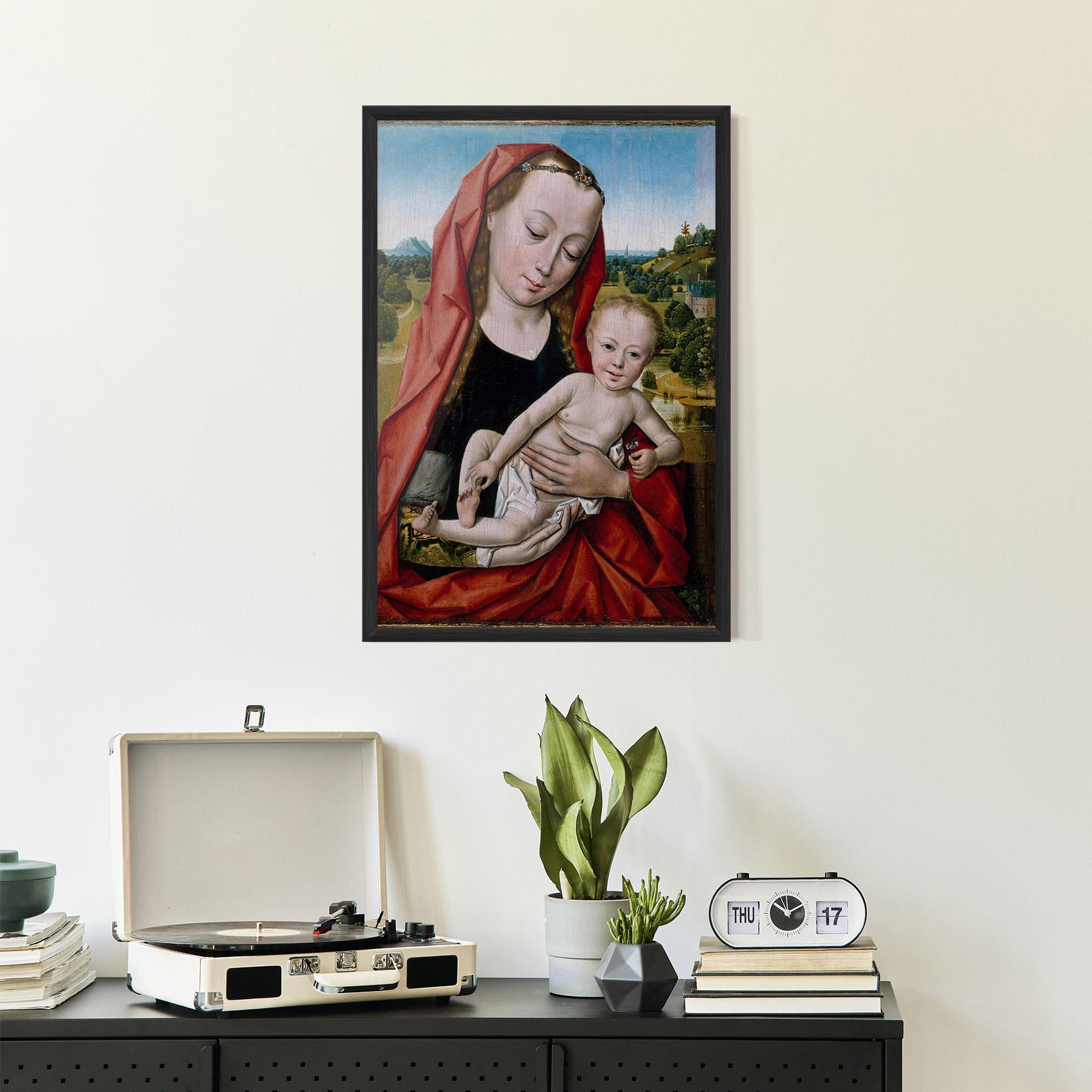 Gerahmte Poster Little Religious Baby mockup 2