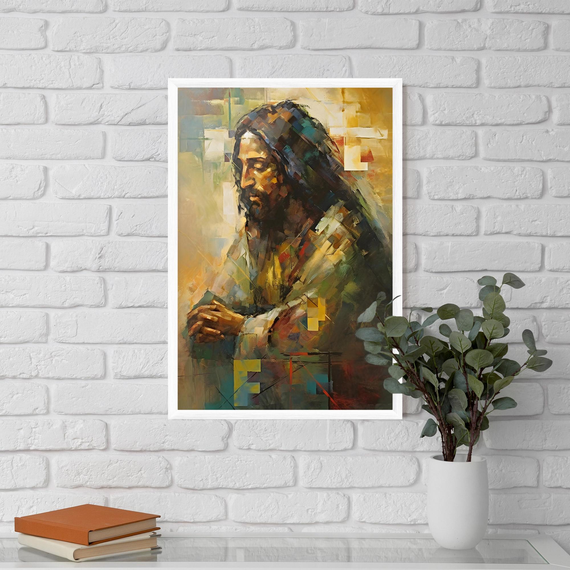 Gerahmte Poster Christ Painting Art mockup 5