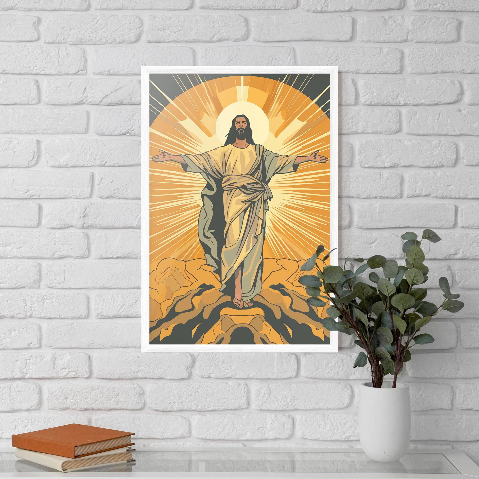 Gerahmte Poster Sunset Jesus mockup 5