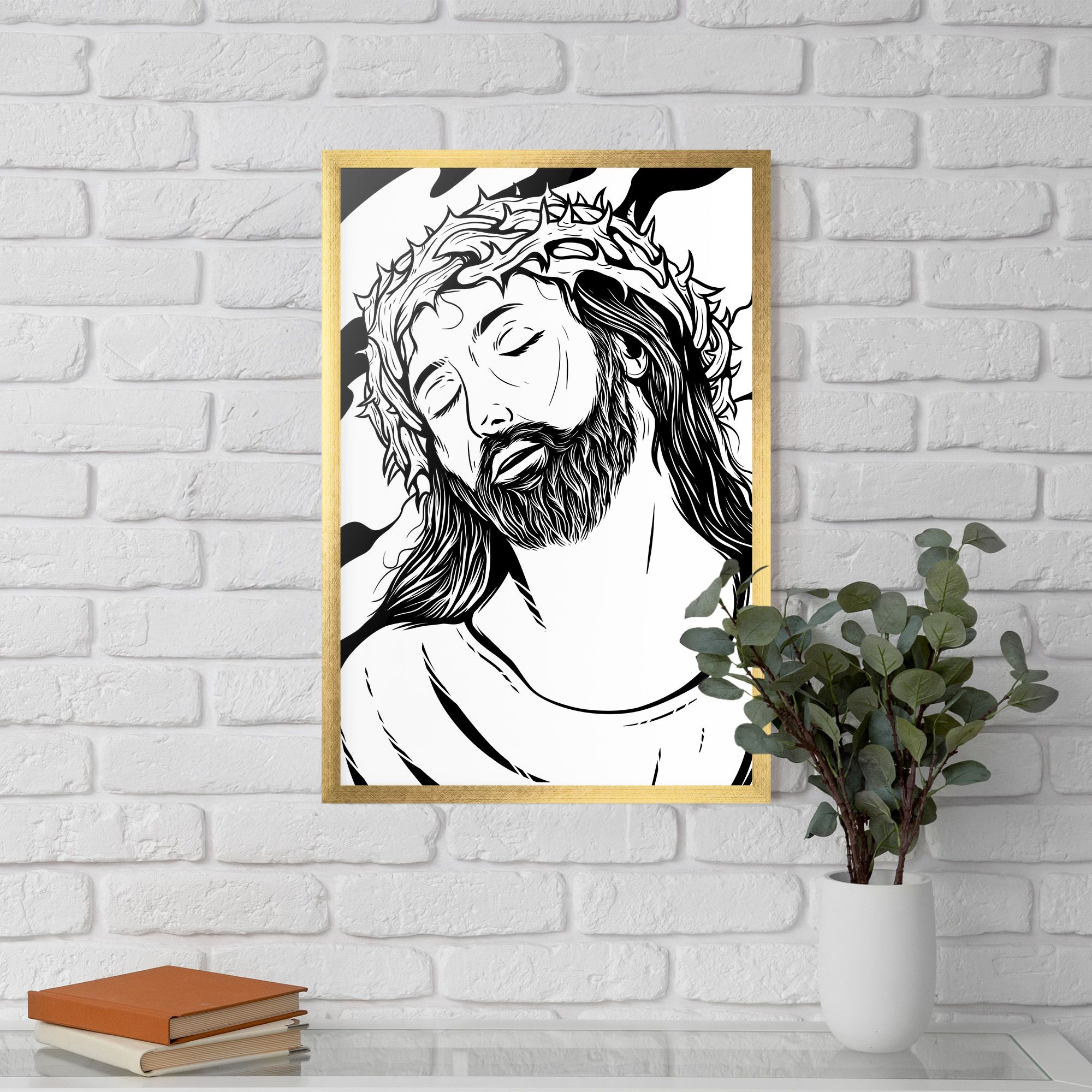 Black White Jesus mockup 5