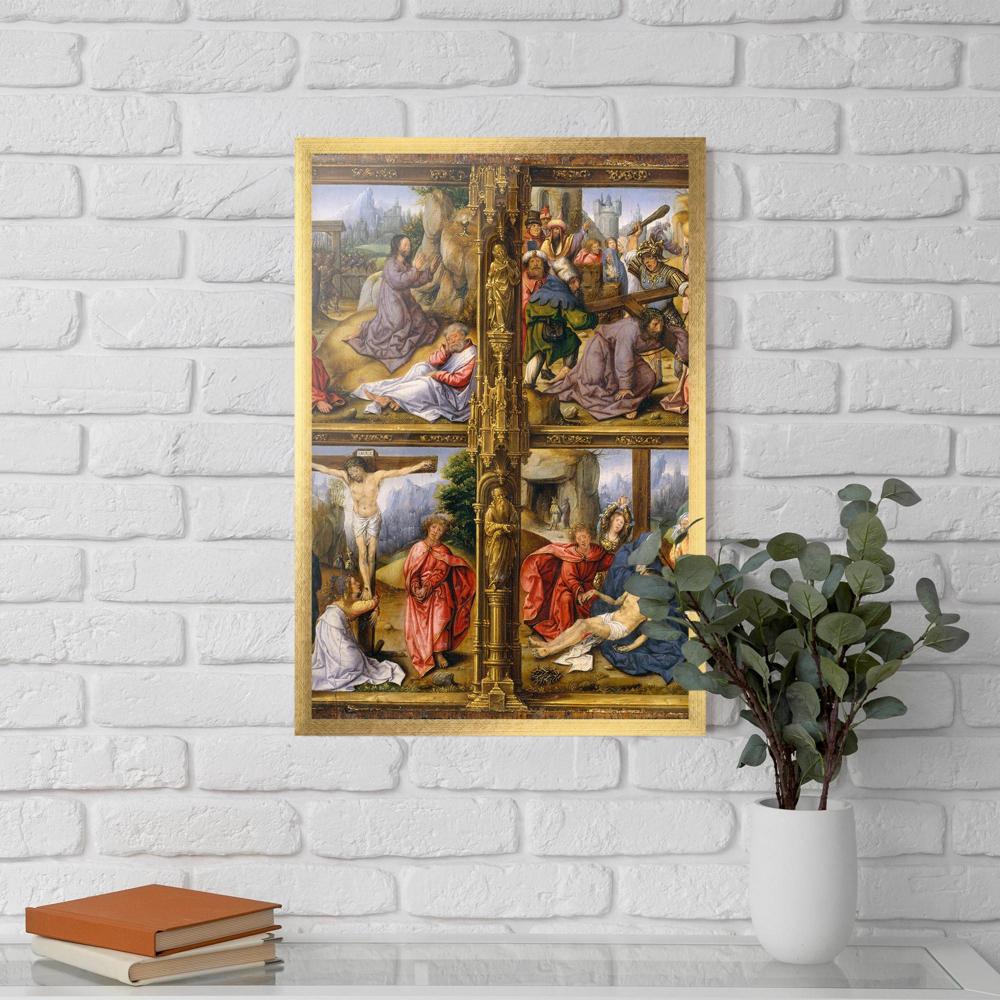 Gerahmte Poster Gold Window View mockup 5