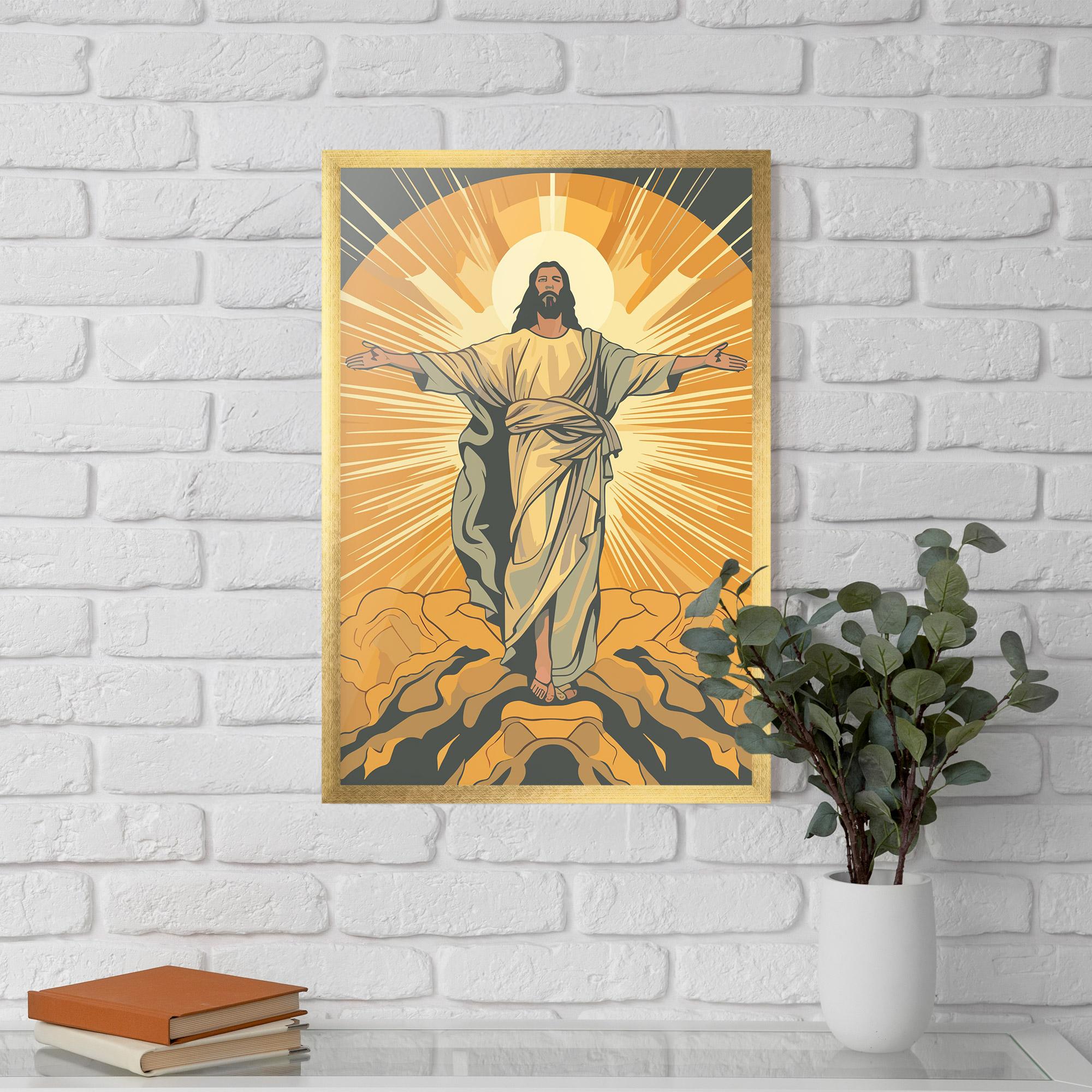 Gerahmte Poster Sunset Jesus mockup 5