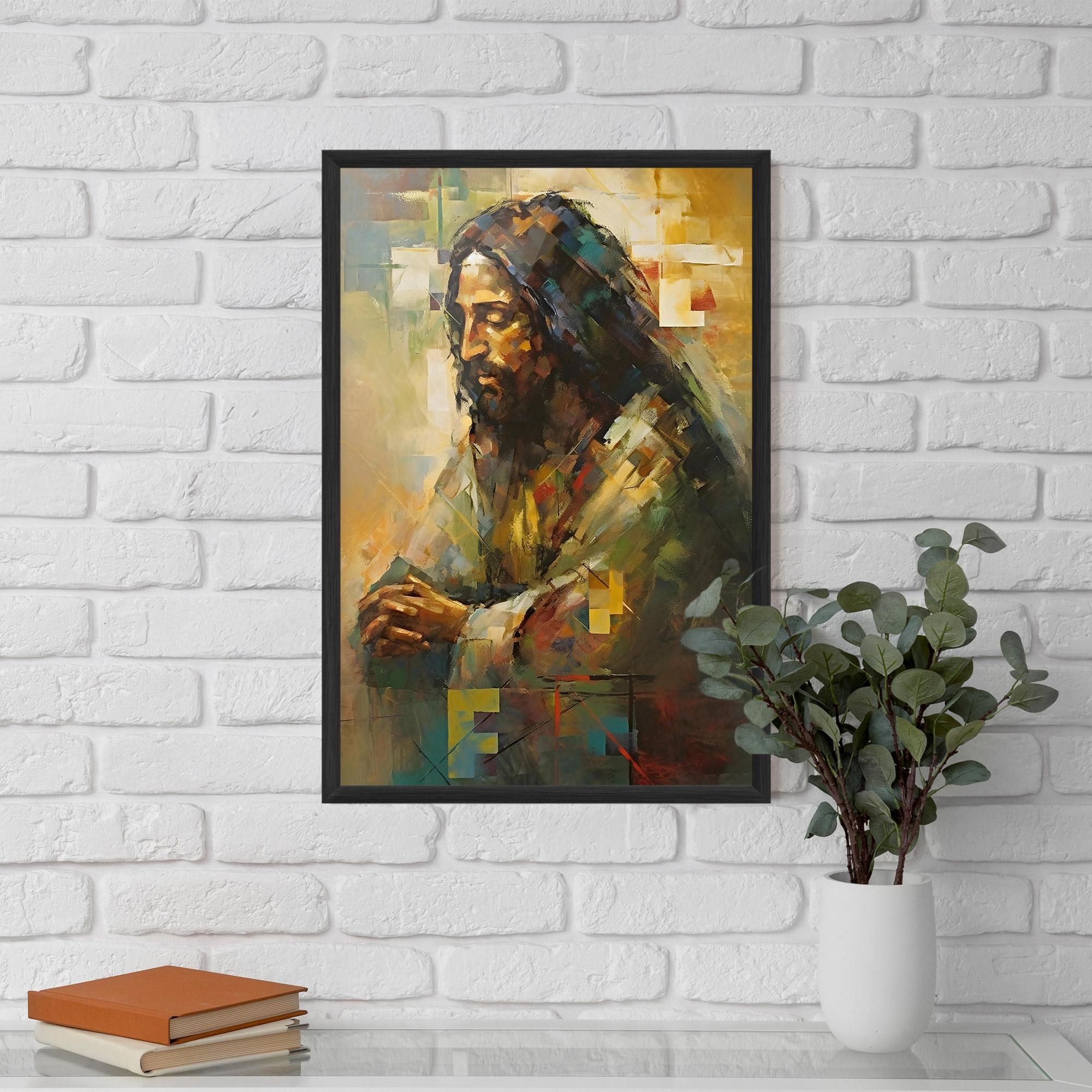 Gerahmte Poster Christ Painting Art mockup 5