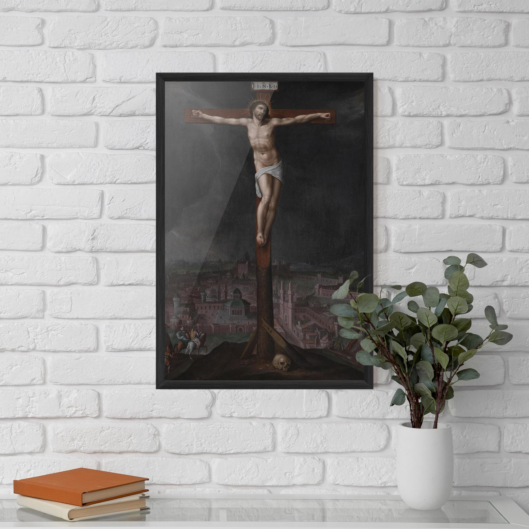 Gerahmte Poster Dark Cloud Jesus mockup 5