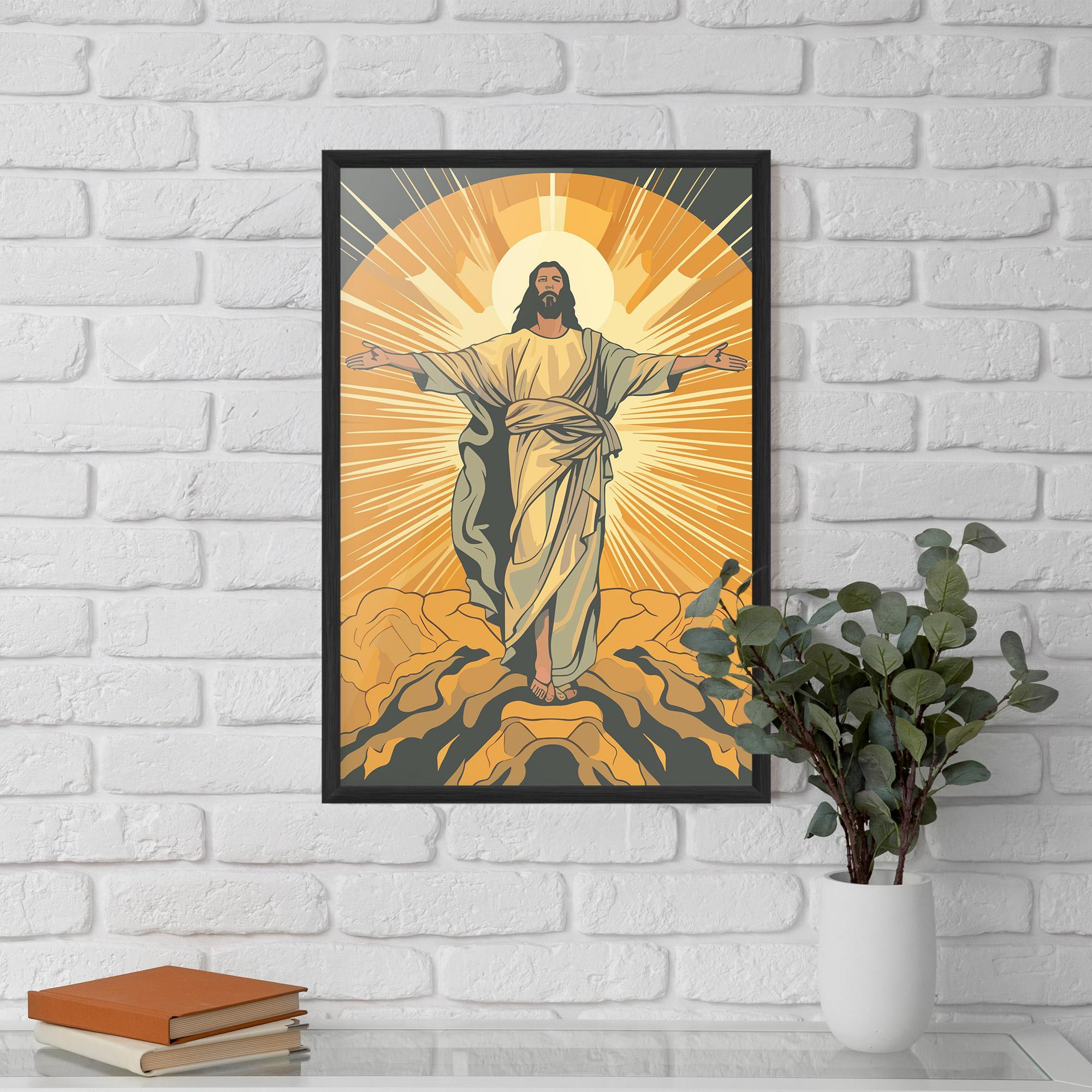 Gerahmte Poster Sunset Jesus mockup 5