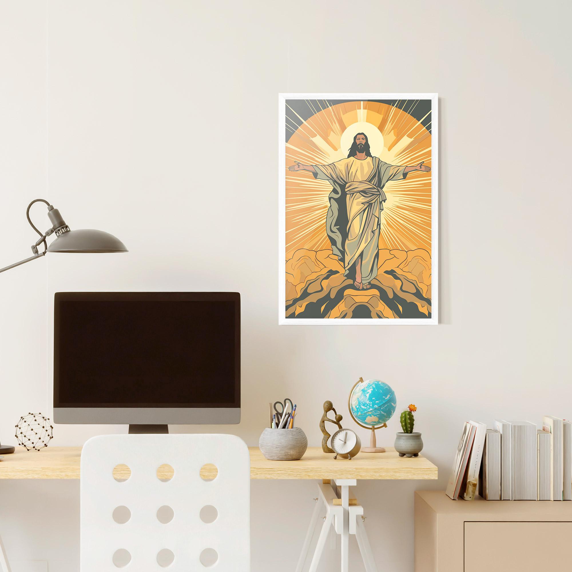 Gerahmte Poster Sunset Jesus mockup 6