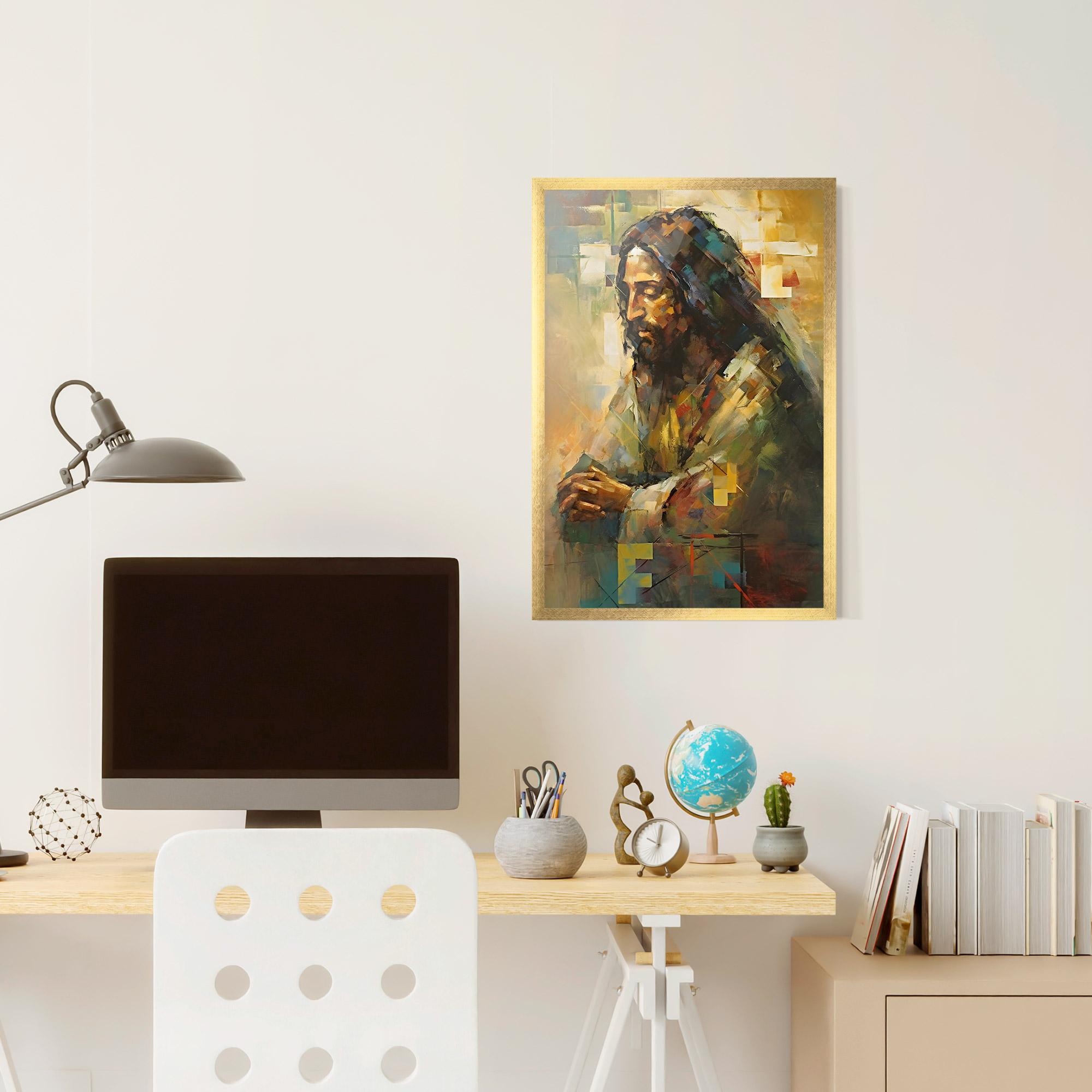 Gerahmte Poster Christ Painting Art mockup 6