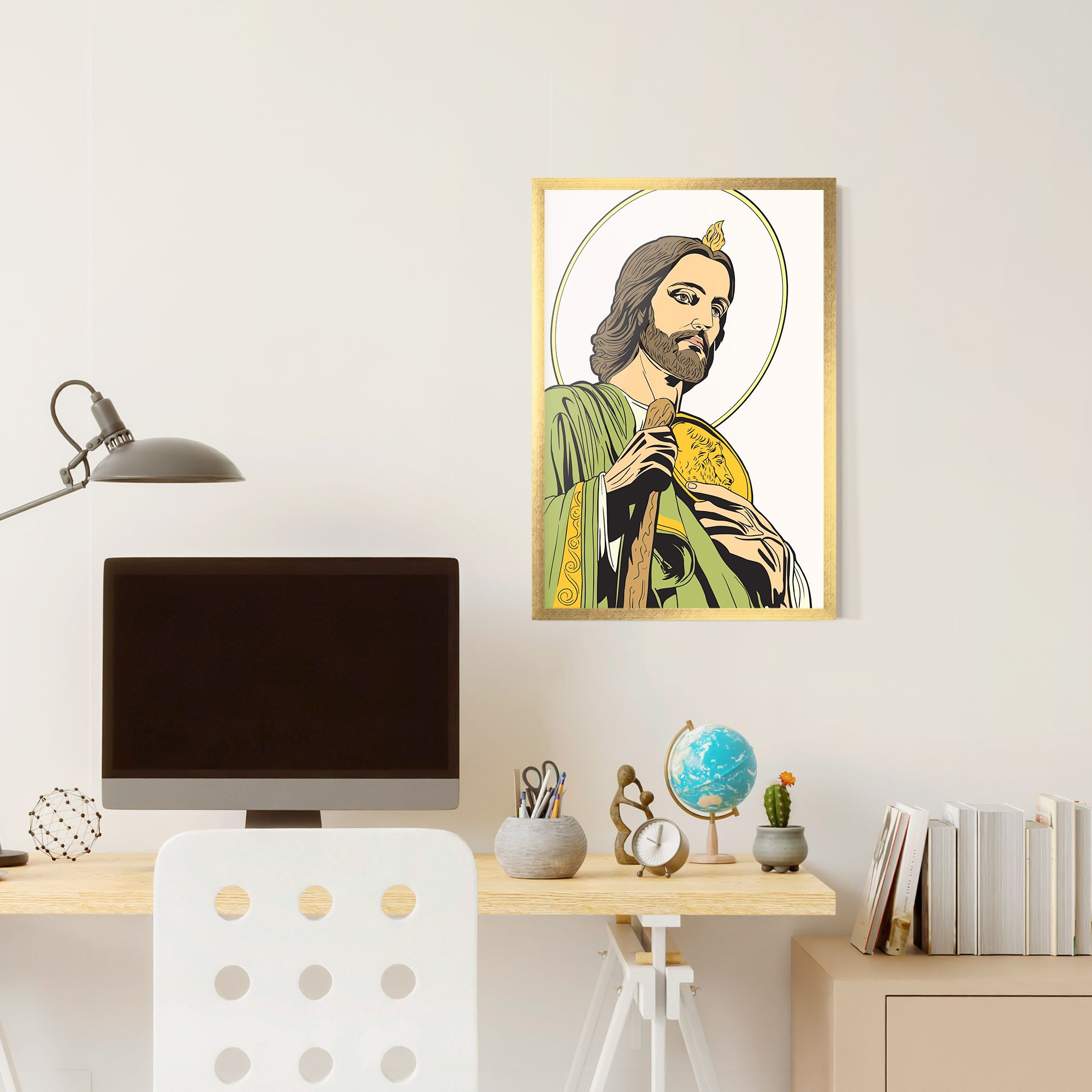 Green Jesus mockup 6