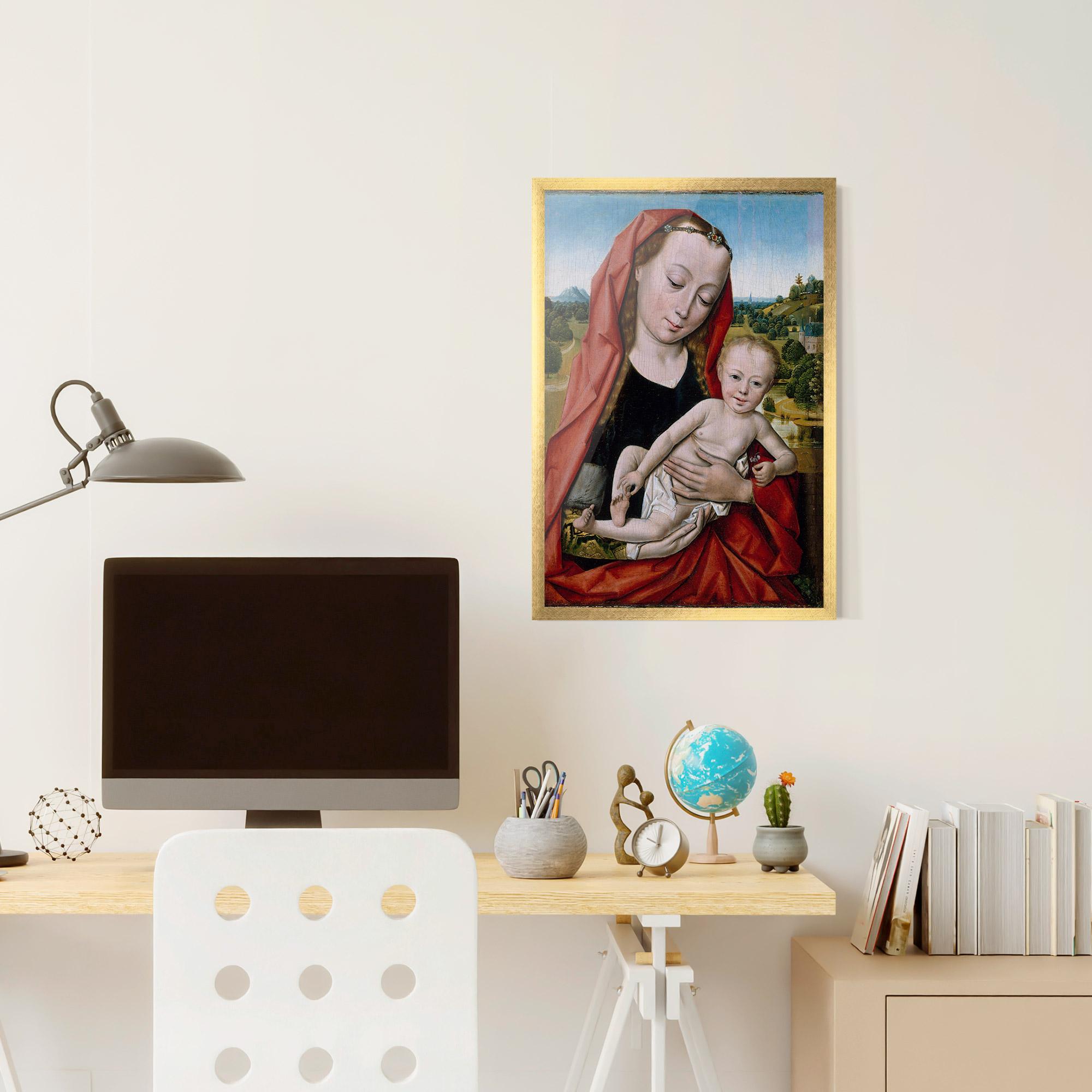 Gerahmte Poster Little Religious Baby mockup 6