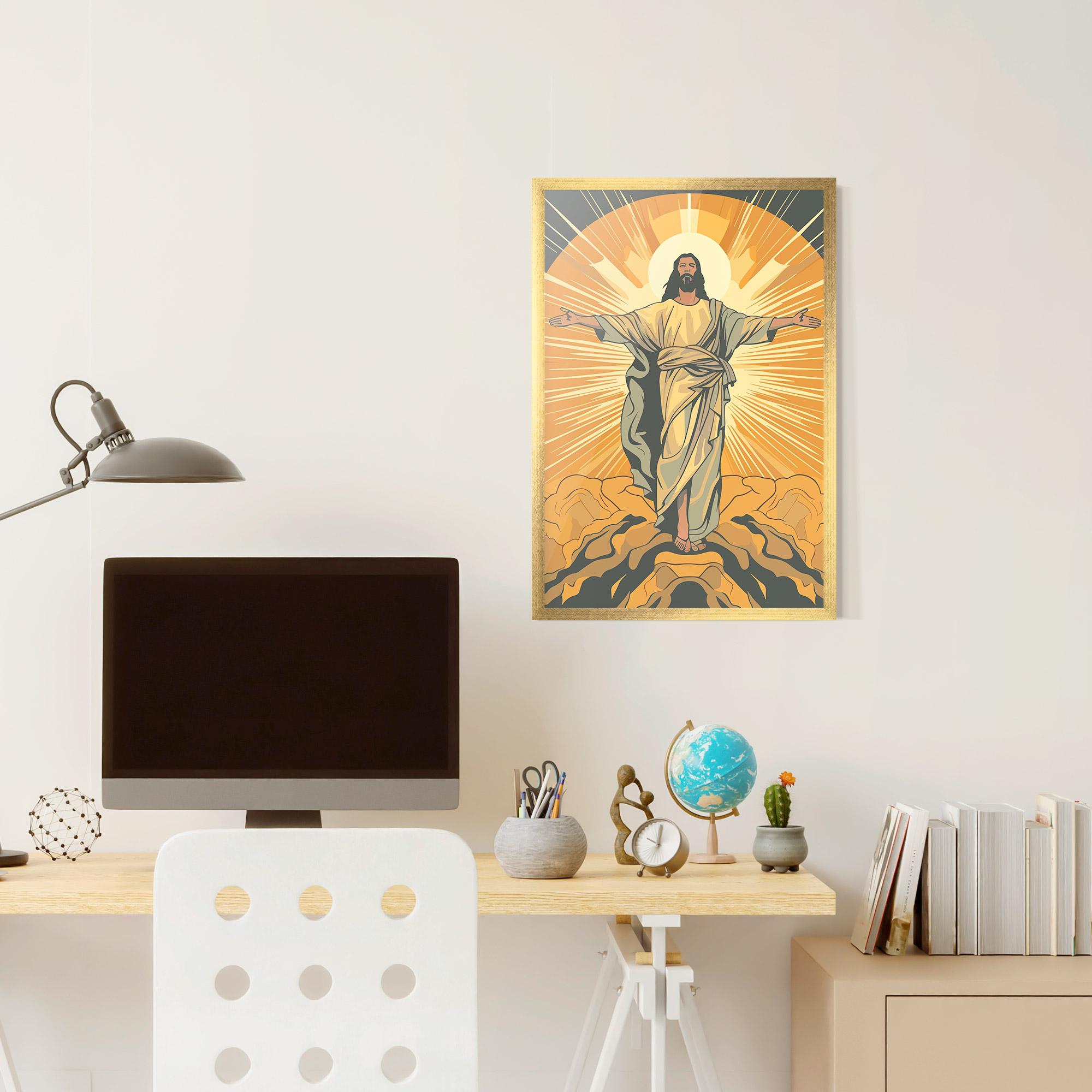 Gerahmte Poster Sunset Jesus mockup 6