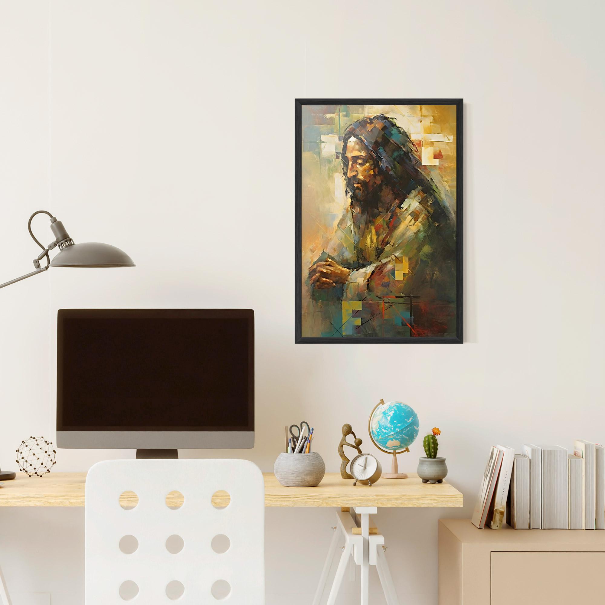 Gerahmte Poster Christ Painting Art mockup 6