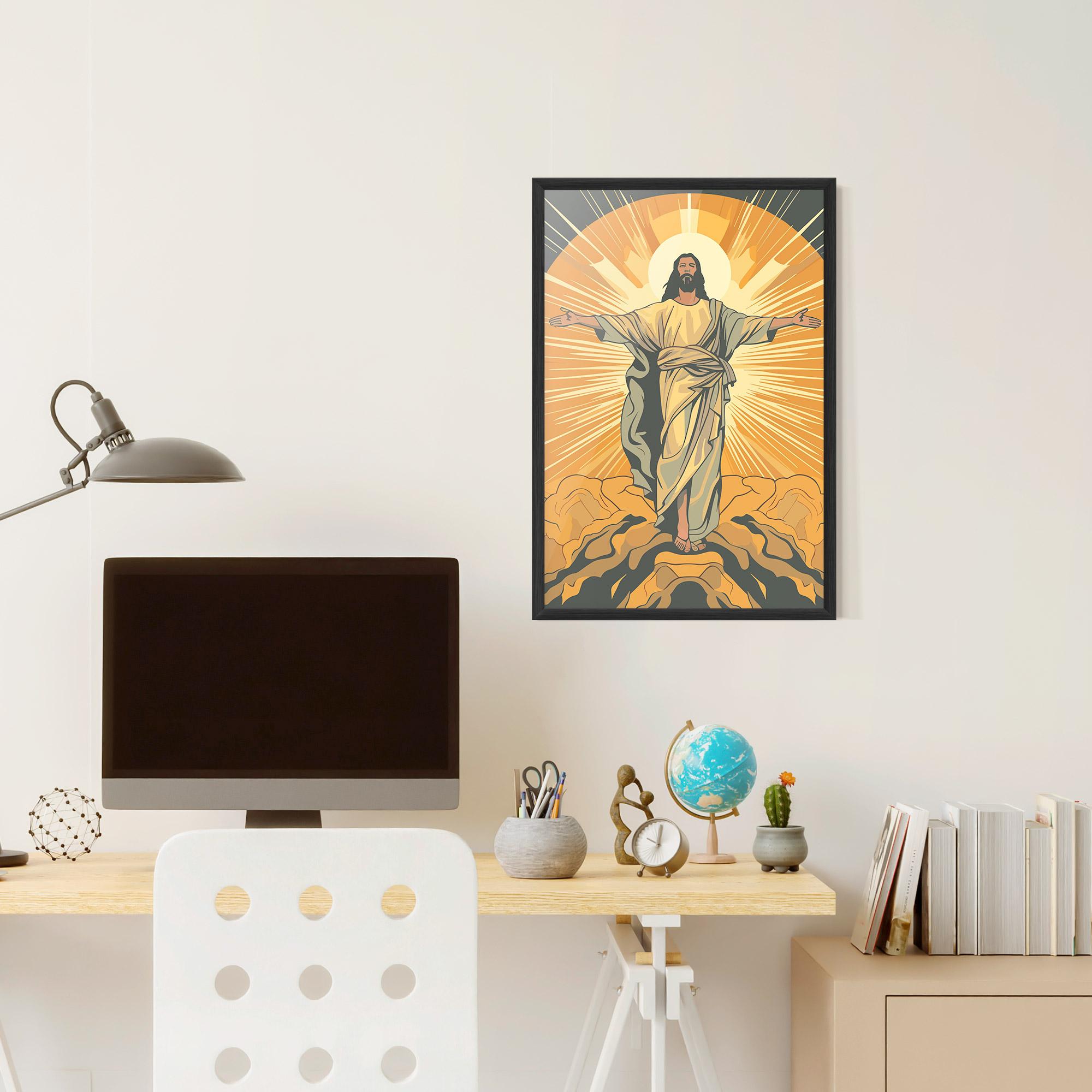 Gerahmte Poster Sunset Jesus mockup 6