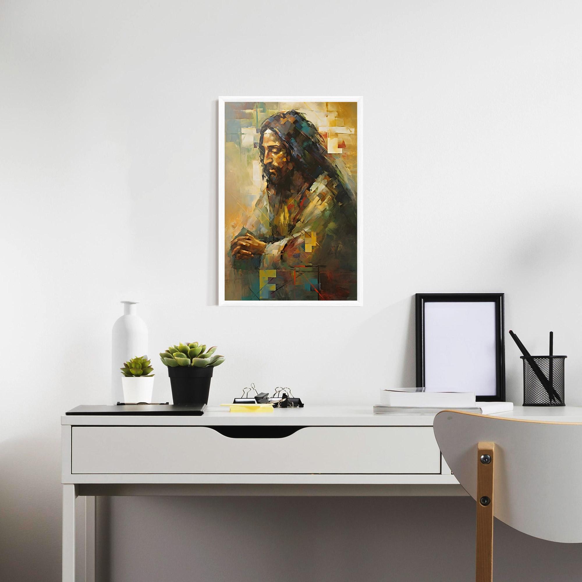 Gerahmte Poster Christ Painting Art mockup 7